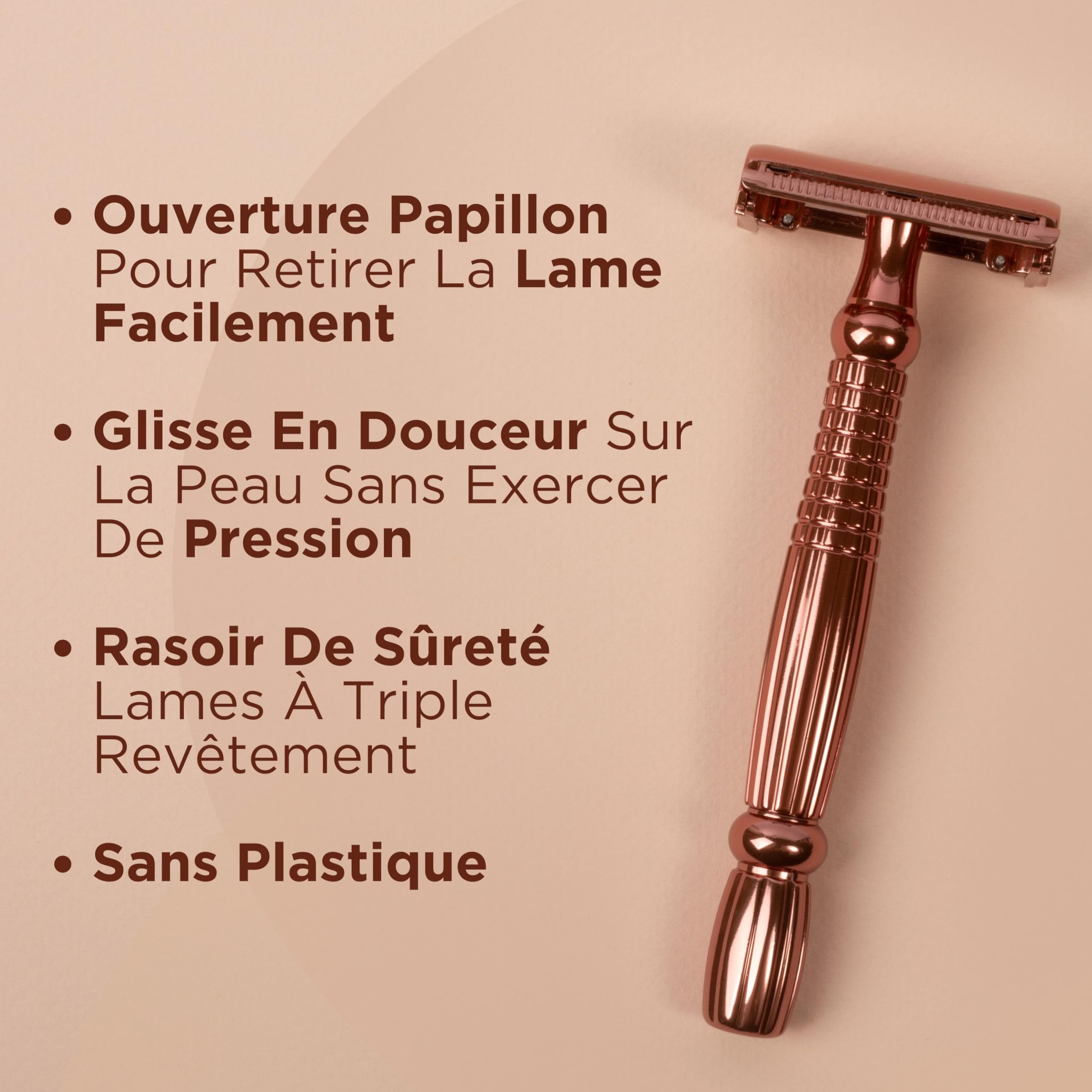 Wilkinson Sword Intuition Rose Gold rasoir pour femmes, pour la routine de soin, pack contenant 1 manche de rasoir réutilisable et 10 lames de rechange
