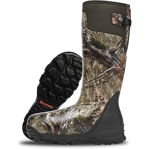 LaCrosse Alphaburly Pro 18" Insulated Hunting Boots for Men Featuring Waterproof Rubber, 1600G Thinsulate, and EVA Footbed, First Lite Cipher