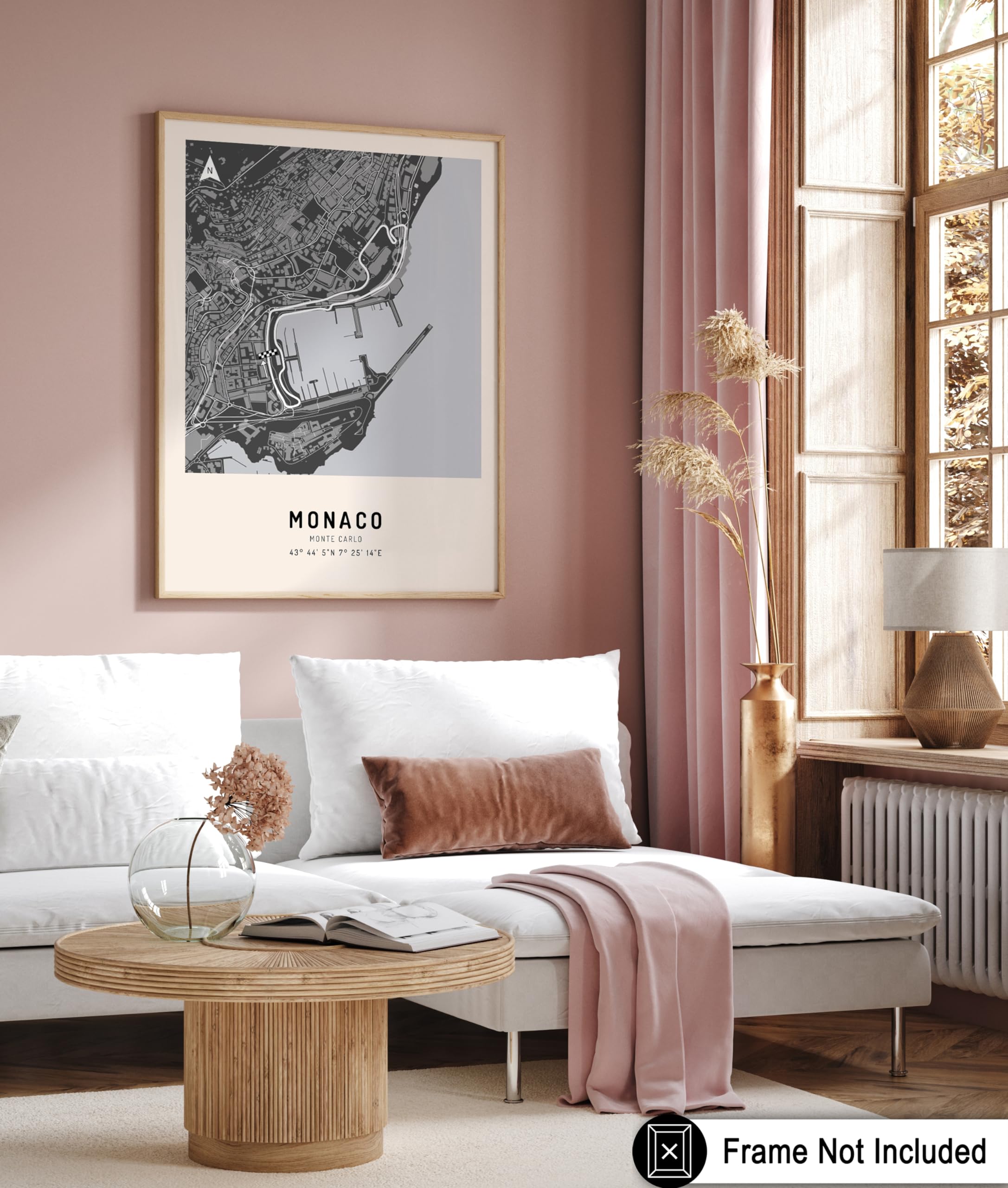 Poster Master Monaco Rennstrecken-Poster – Monaco GP Druck – Monte Carlo Art – Autorennkunst – Geschenk für Männer, Frauen und Auto-Enthusiasten – tolle Dekoration für Büro, Wohnheim oder Garage –