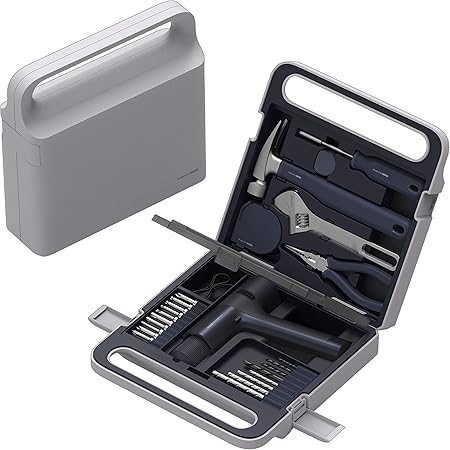 HOTO Cordless Brushless Drill Tool Set, Outstanding Appearance, Hidden Buckle, Unique LED Screen, Intelligent Digital Display, Safe, Exquisite & Practical, High-end Drill Kit for Home/Daily Use