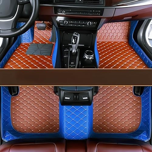 Miniatura 8 de Alfombrillas de cuero personalizadas impermeables para automóvil, sedán, SUV, automóvil deportivo, color negro, beige, alfombrillas de vehículo para