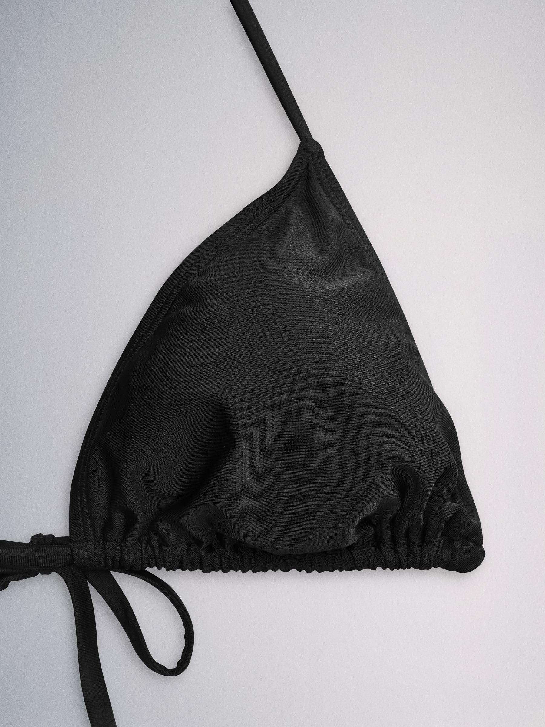 THE SET Mujeres Pack de 3 Tops de Bikini Triangulares de diseño Anudado