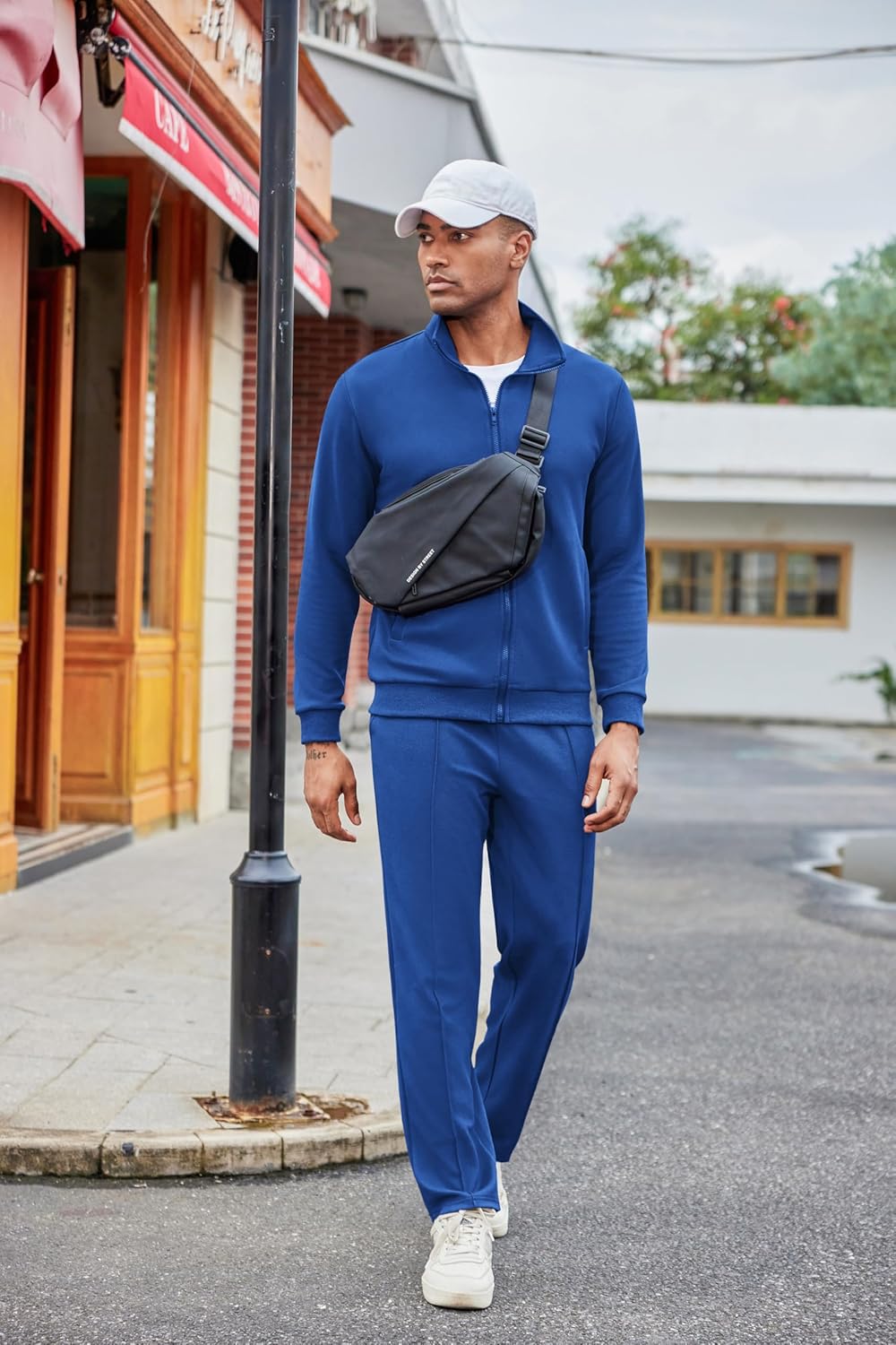 COOFANDY Men's Casual Sweatsuit 2 Piece Athletic Full Zip Tracksuit Jacquard Jogging Set Fashion Jackets And Pants Outfit - Image 5