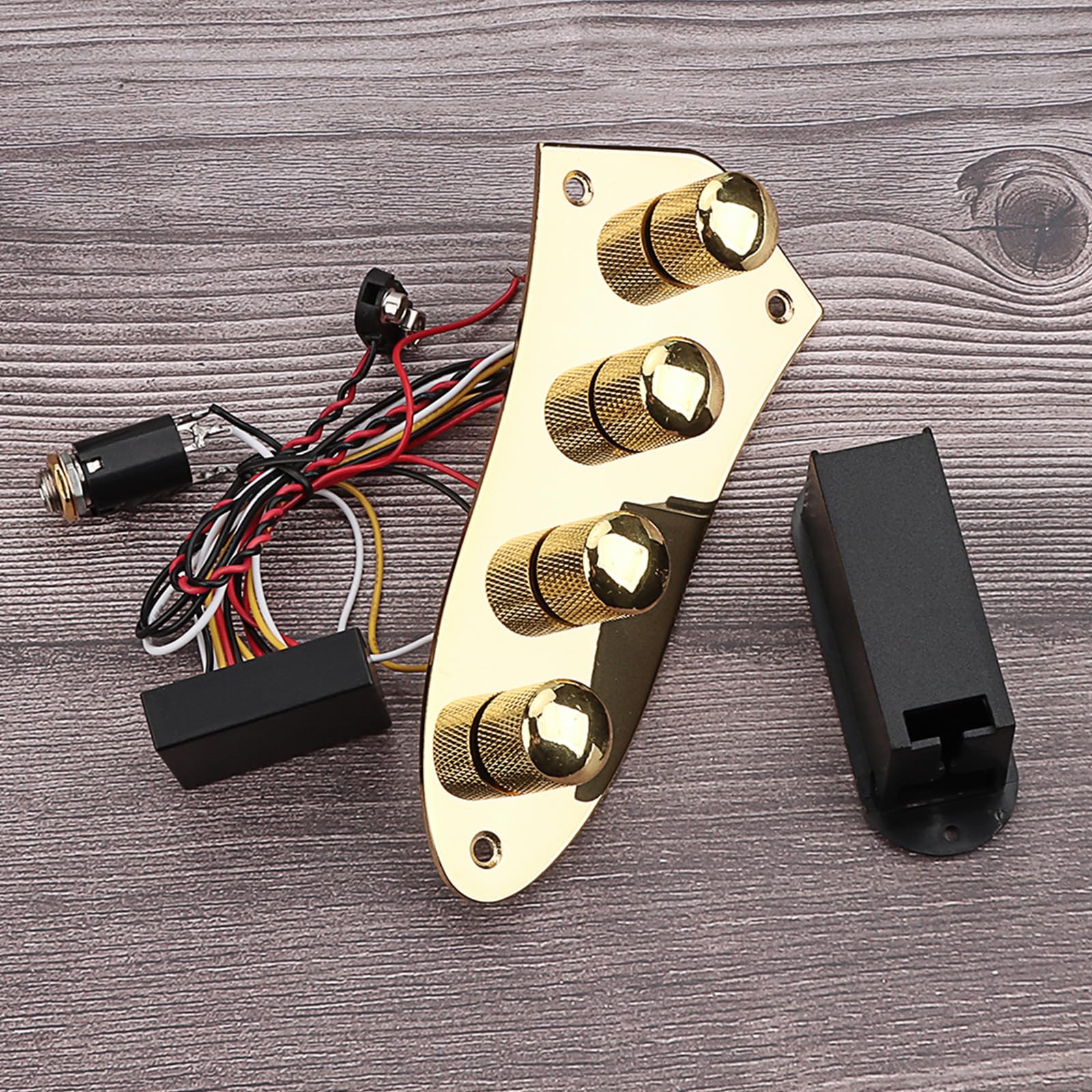 Piastra controllo per chitarra per parti ricambio per chitarra Set piastre controllo Interruttori a 4 Set precablato in metallo caricato