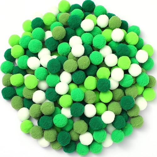 Peryiter 500 bolas de pompones de 1 pulgada para manualidades, multicolor, pompones suaves para manualidades, proyectos de Navidad, manualidades,
