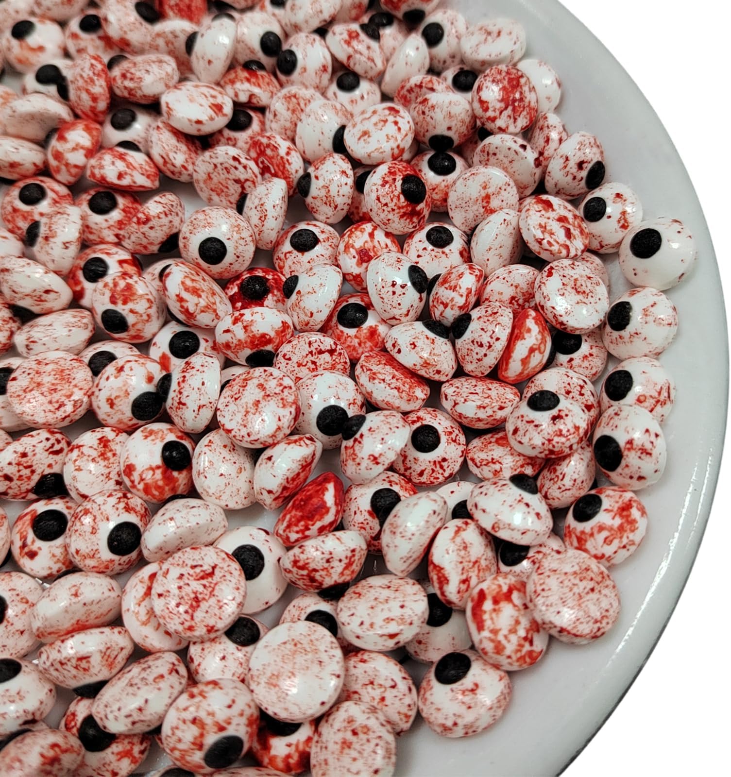 1 Bottle Candy Eyeballs Bloody Red Eyes Cake Cupcake Toppers Cookie Decorations Edible Dessert Sprinkles for Halloween Christmas Cake Cupcakes Decoration