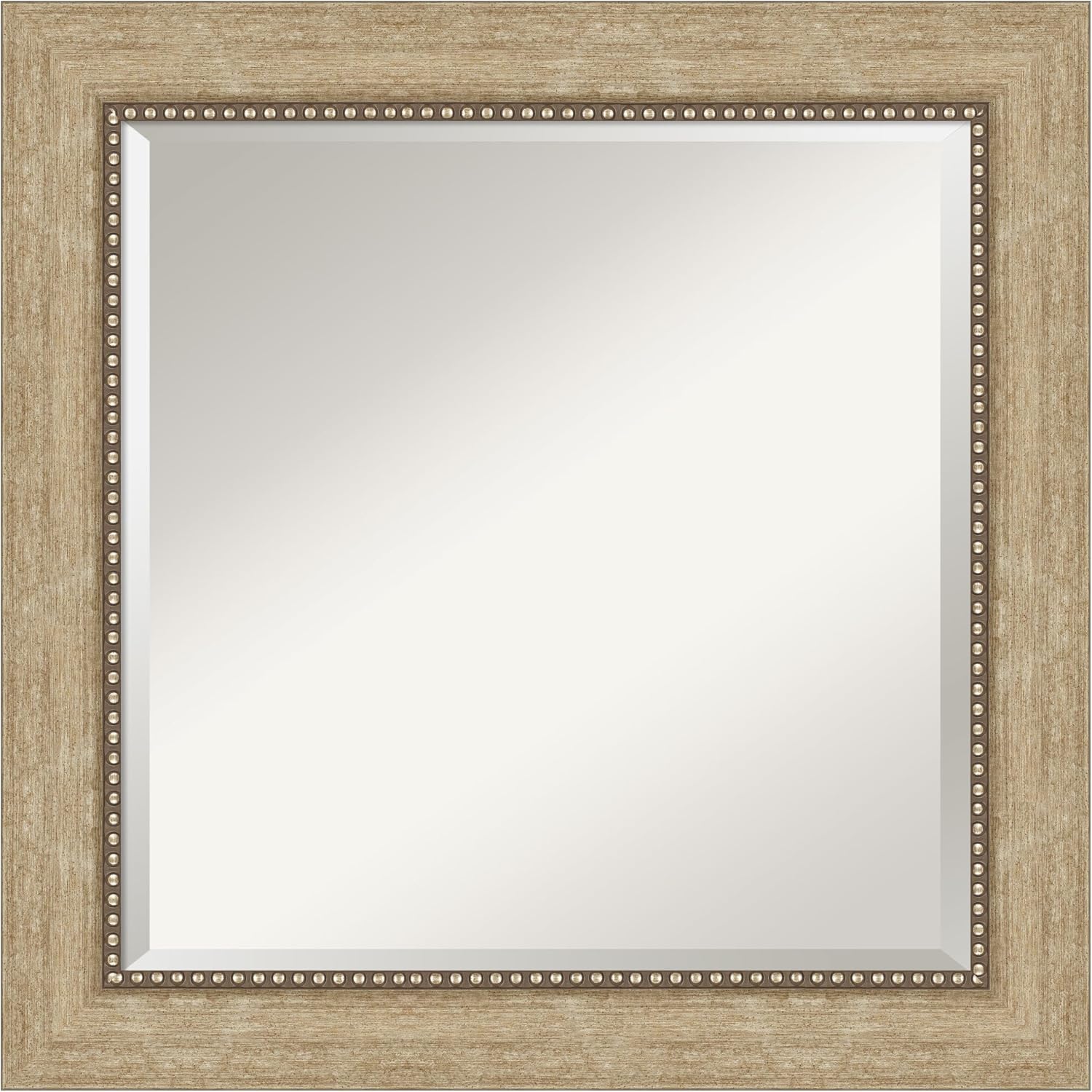 Amanti Art Gold Wall Mirror 26x38 Paris Champagne Rectangle Bathroom Mirror for Wall Decor Living Room, Large Traditional Frame, Hangs Horizonally and Vertically, Bathroom Decor, Beveled Edge