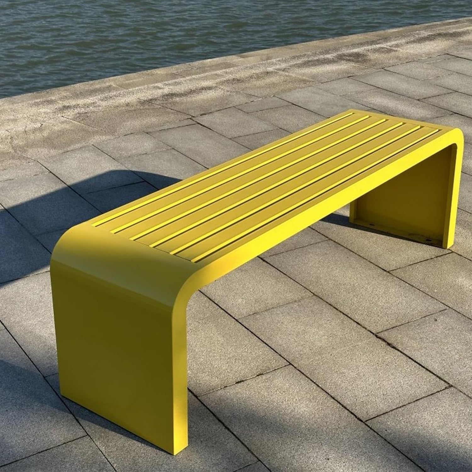 Durable Metal Outdoor Bench for Garden, Park & Porch - Compact Design for Small Spaces, Weather-Resistant, Stylish & Comfortable Seating Solution