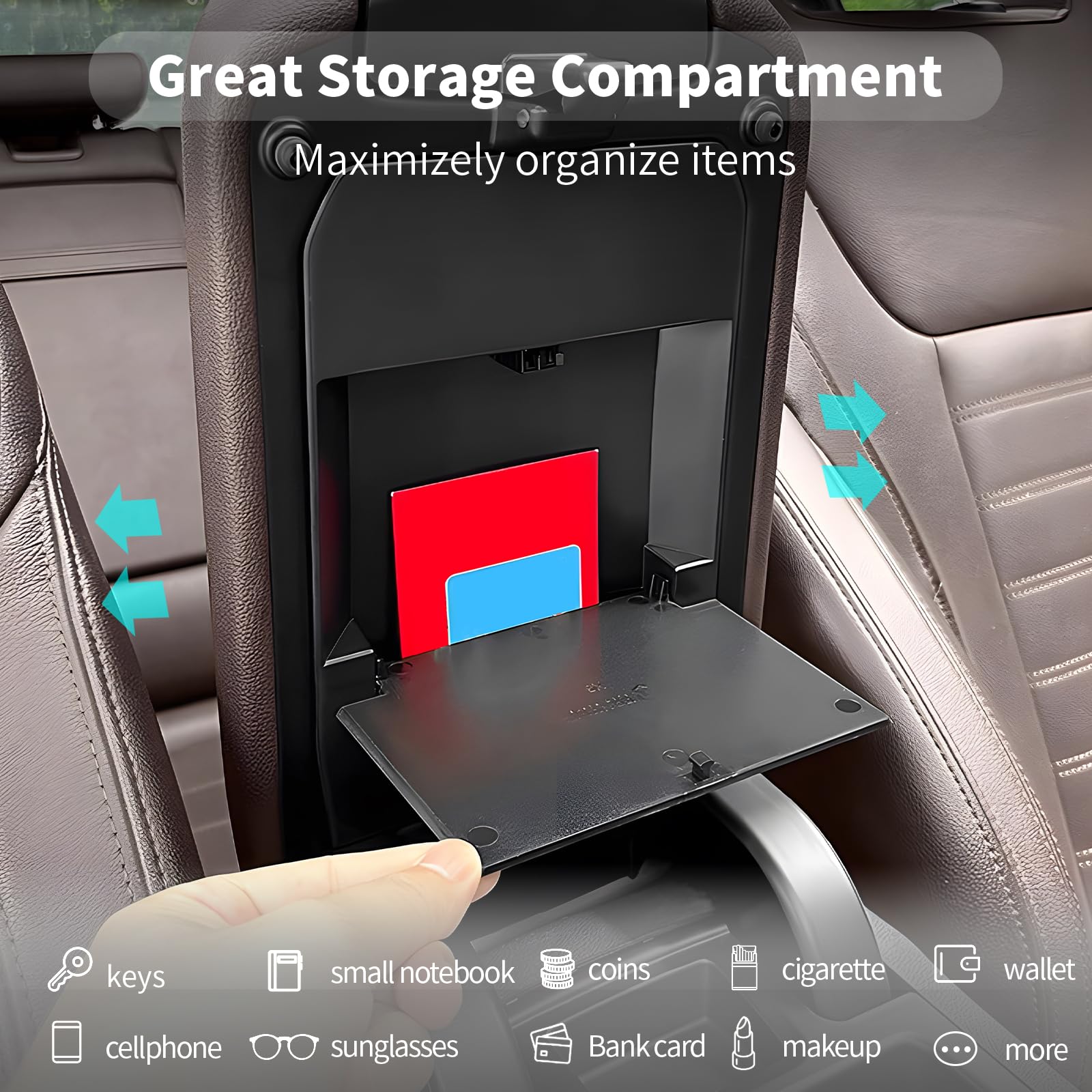 CDEFG Compatibel met BMW X5 G05 X6 G06 X7 G07 2019-2023 2024 2025, middenconsole armleuning organizer armleuningen opbergdoos handschoenenvak opslag auto center console tray interieur accessoires