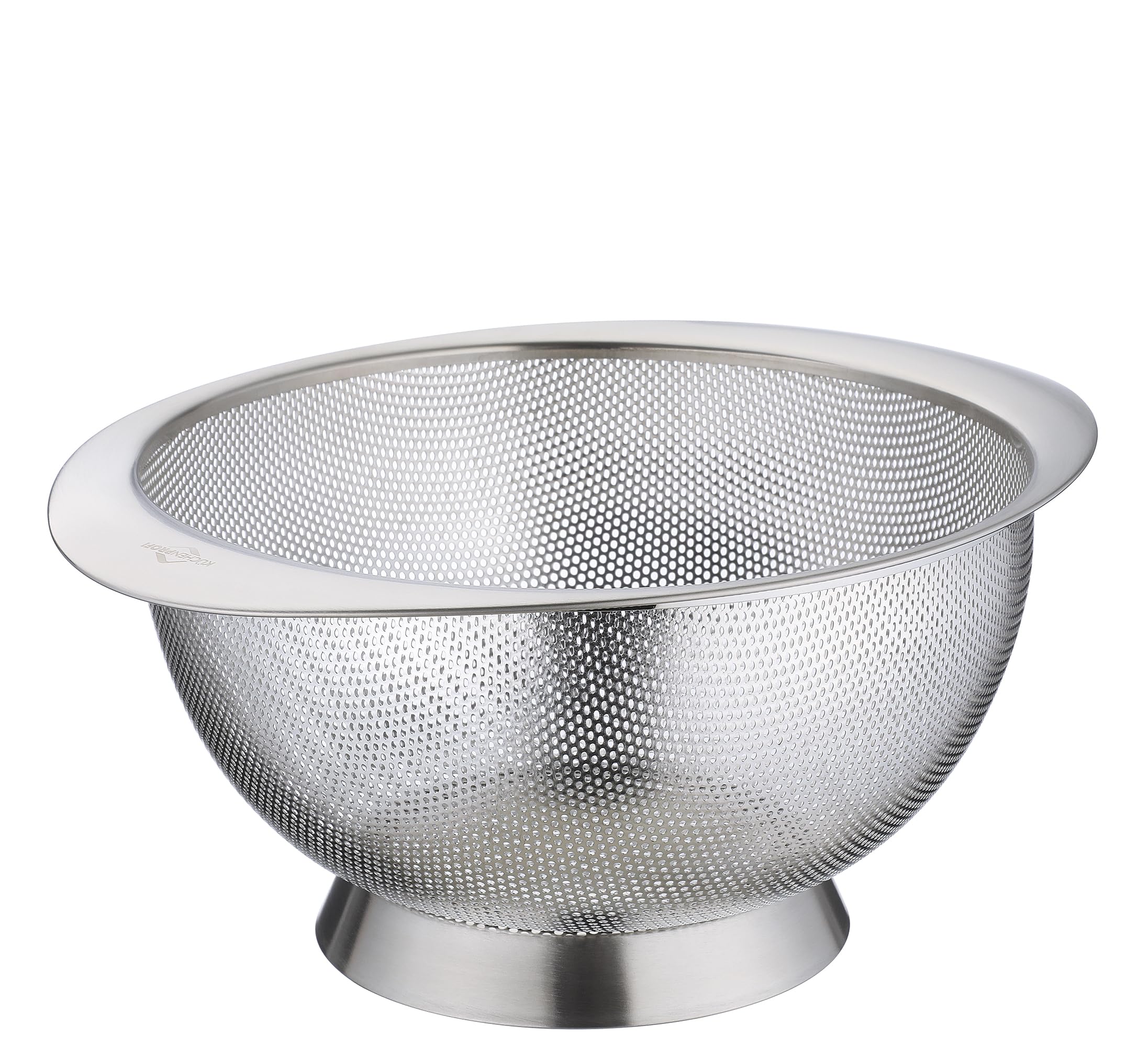 KÜCHENPROFI Seiher DELUXE mit Standfuß, Edelstahlsieb rostfrei, Ø 26 cm | Nudelsieb aus rostfreiem Edelstahl, breite Auflage für sicheren Halt, auch als Schüssel nutzbar, hygienisch