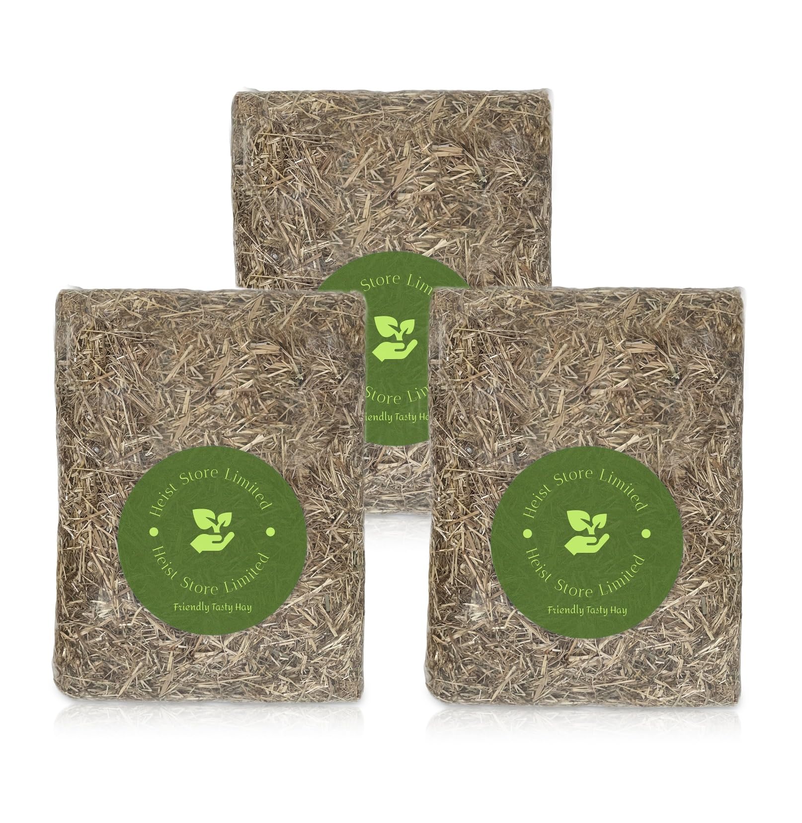 Meadow Hay For Rabbit Food & Pet Bedding 4.5kg (3 Pack) | Conveniently Packaged Hay Feeder Cube Ideal for Feeding or Bedding Small Animals, Rabbits, Guinea, Hamster | Suitable For Small Pets