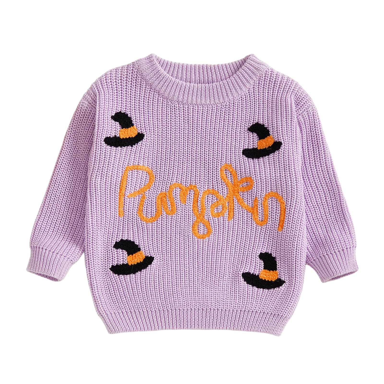 LSFYSZD Toddler Baby Girls Boys Halloween Pumpkin Sweaters Long Sleeve Crew Neck Winter Warm Knitwear Pullover Jumpers Top — view 71