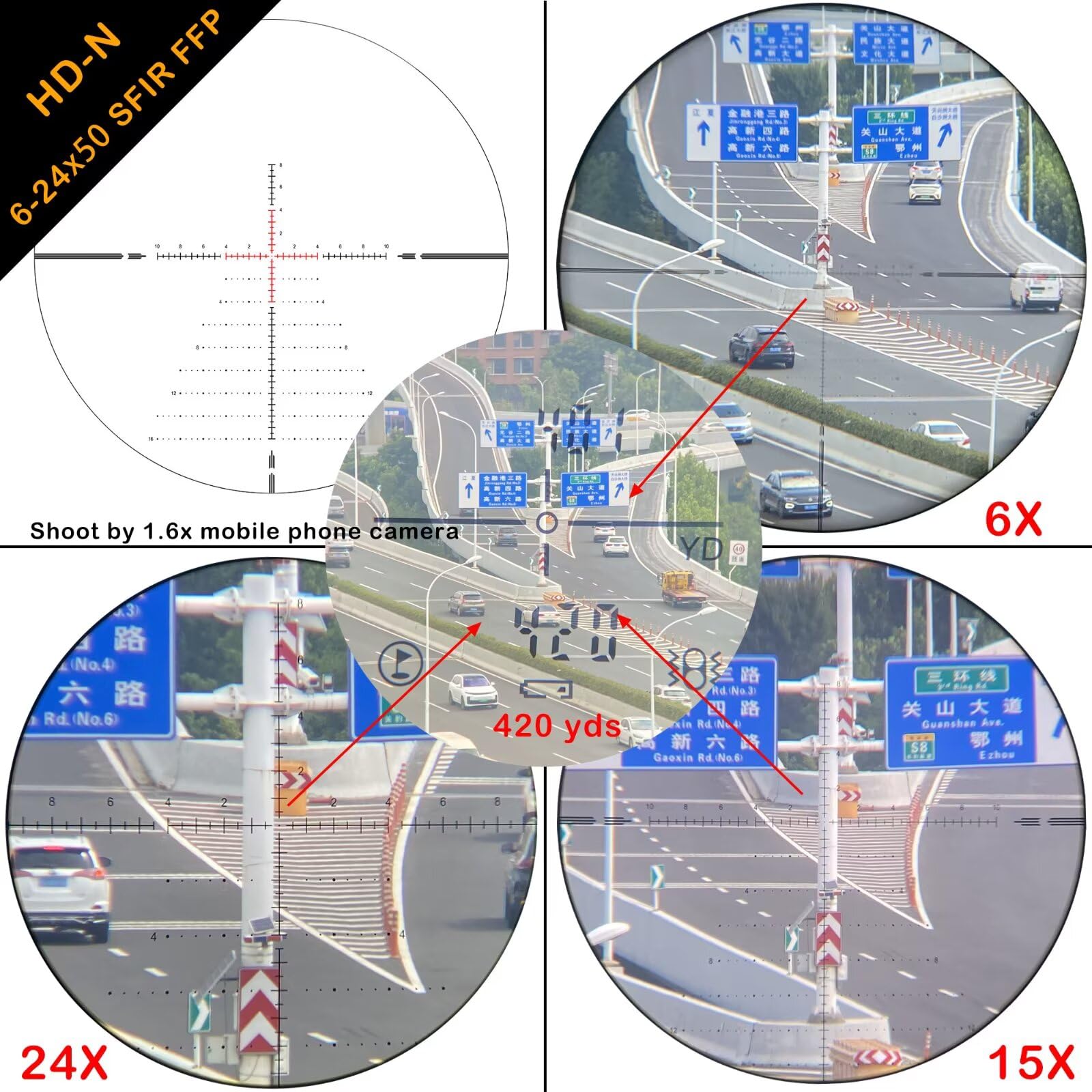 WestHunter HD-N SFIR FFP Zero Stop Mira Telescópica, Tubo 30mm, Primer Plano Focal, Retícula Vidrio Grabado Iluminada, Precisión 1/10 MIL - Indicado Únicamente para Actividades Deportivas