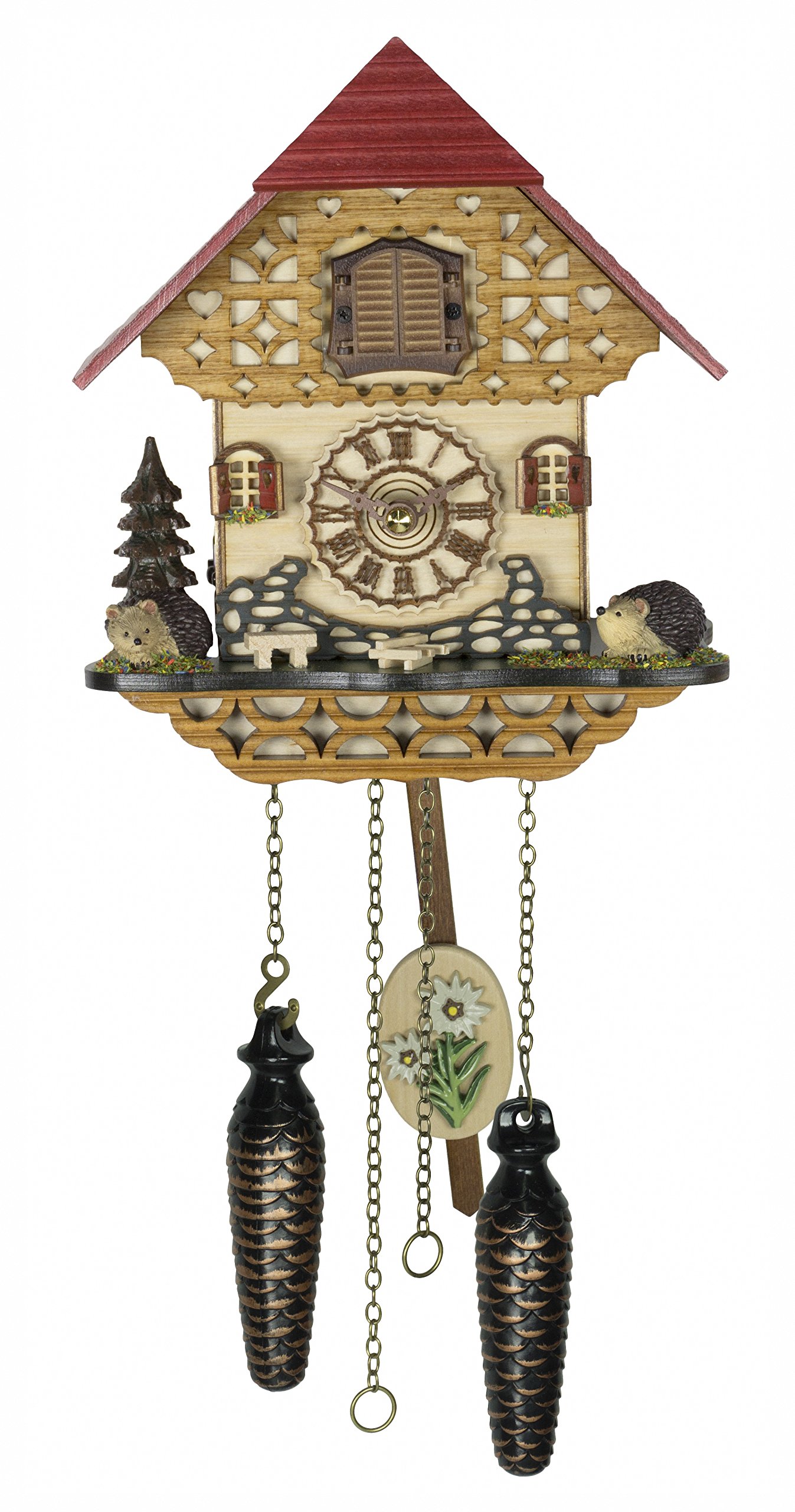 Reloj cuco de cuarzo Trenkle TU 4245 QM Selva Negra silencioso por la noche