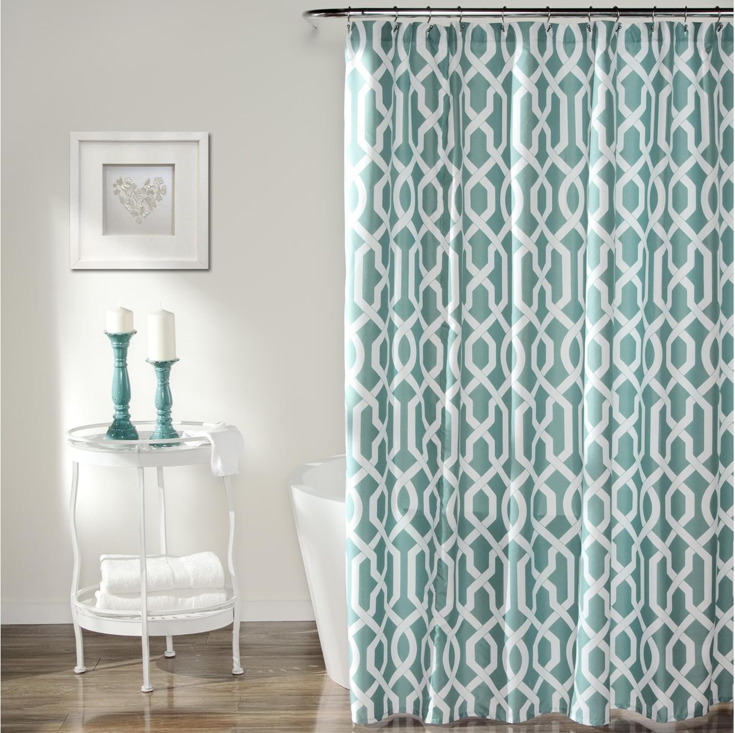Lush Decor Edward Trellis Shower Curtain, 72 Inches X 72 Inches, Taupe - Discontinued