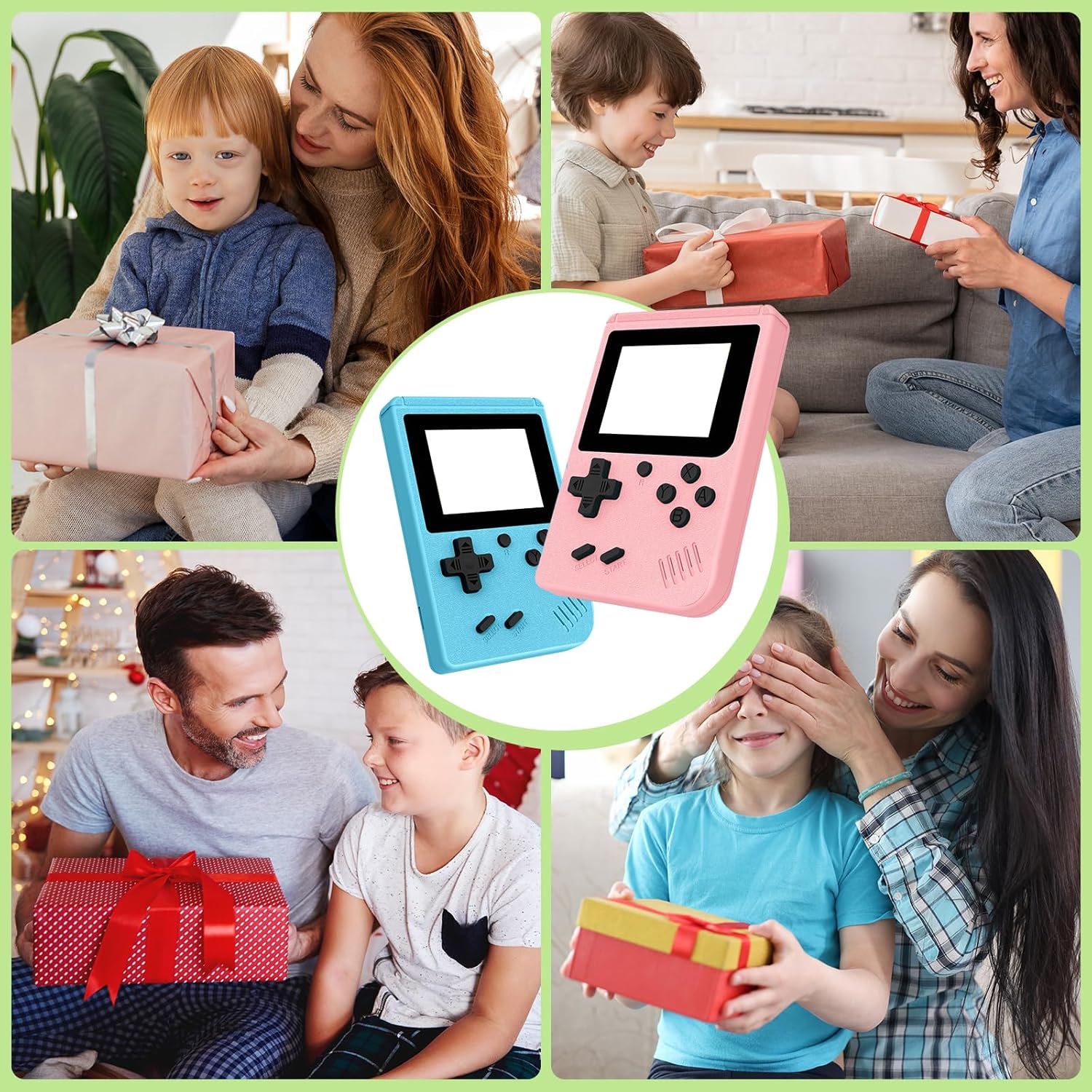Retro Handheld Game, 3.0 inch LCD Screen Portable Gaming, 1020mAh Rechargeable Battery, Mini Electronic Gaming Player Xmas Birthday-Pink image 8 of 8 B0FCYFXLB5