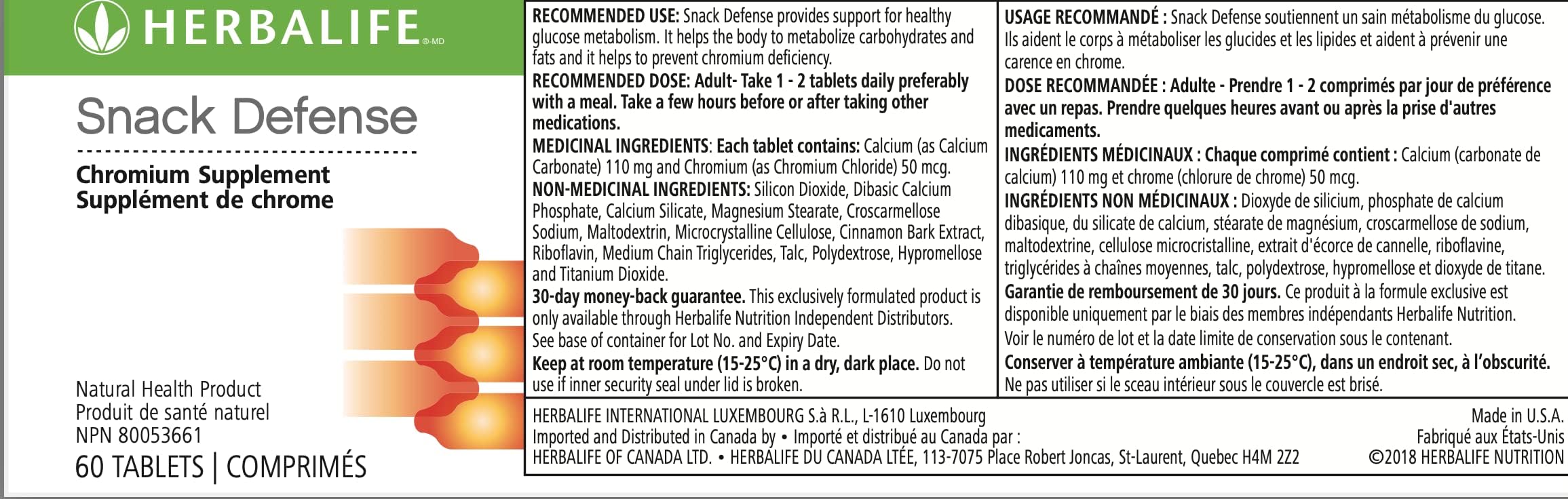 Herbalife Snack Defense- 60Tablets