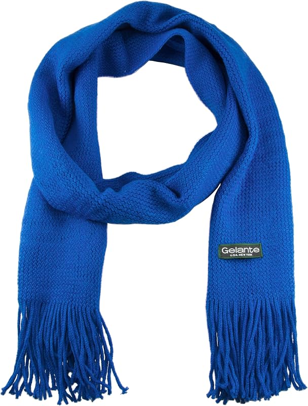 Men Classic Knit Winter Scarf Warm Double layer