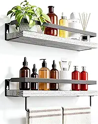 Conjunto 2 Peças, 40 * 15 * 7 cm, Prateleira Banheiro, Para Livros, Para Quarto, Prateleira Organizadora, Porta Shampoo para Banheiro, Branco