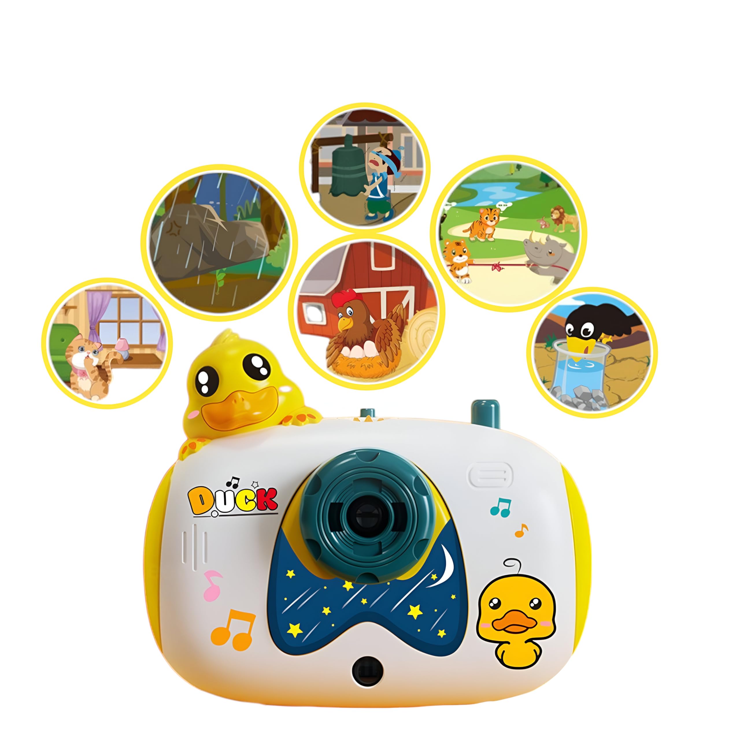 Think Seed | Kids' Camera Projector Toy with Music | Creative Educational Gift for 2+ Years | 6 Bed Time Stories as 36 Cartoon Patterns for Fun Learning & Play for Boys & Girls