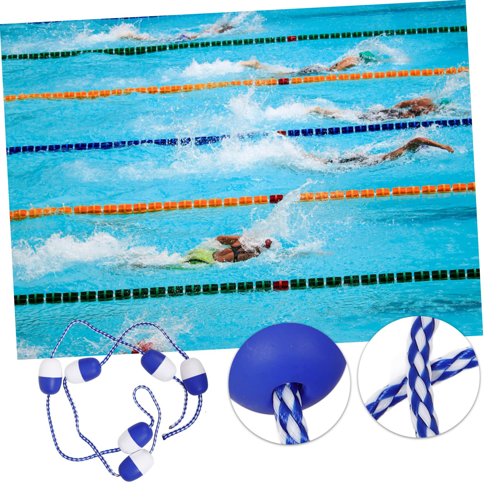 Línea de Flotantes para Piscina de 3 Metros con Bolas de 7 Cm