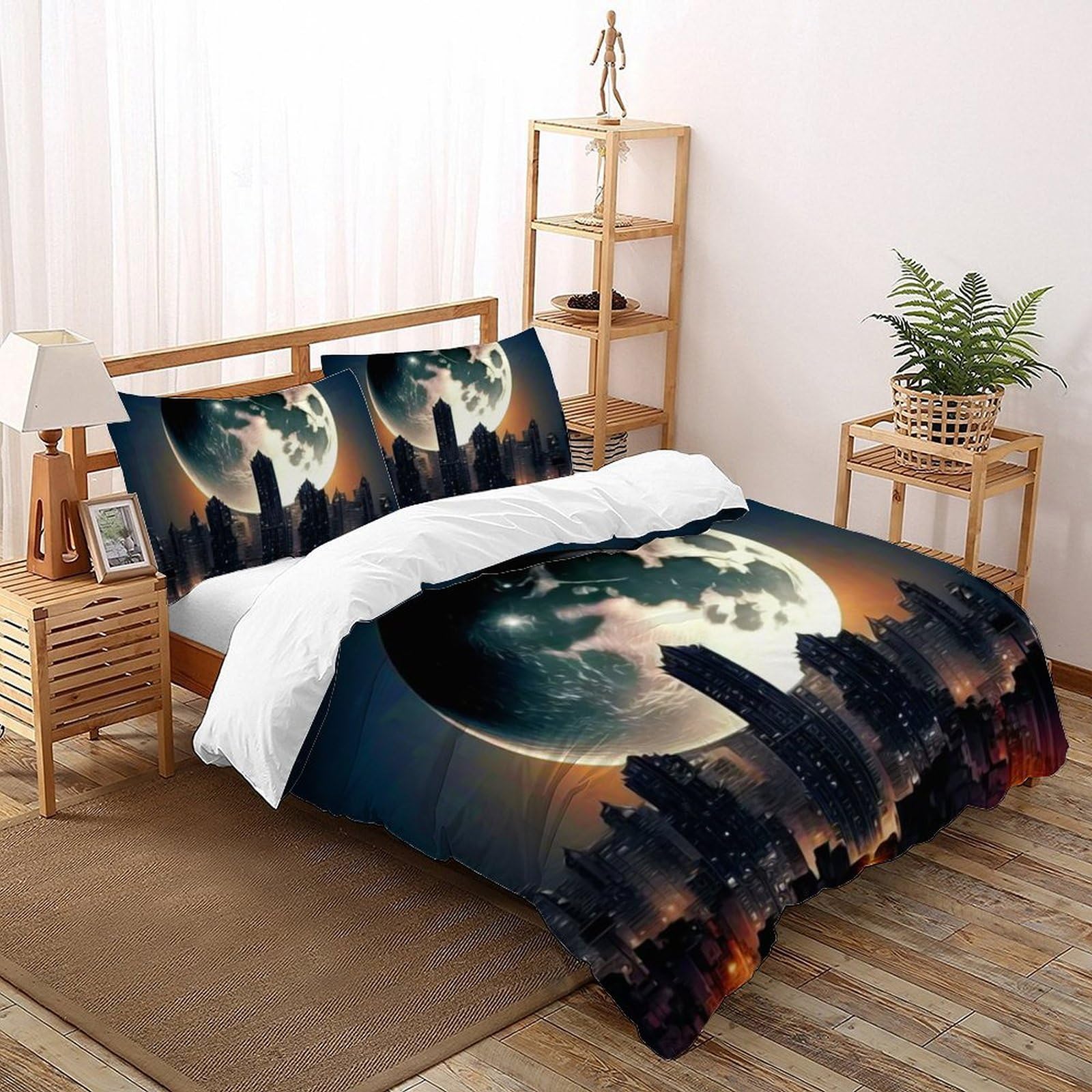 Housse de couette 3D enfants douce et facile d'entretien pour lit double