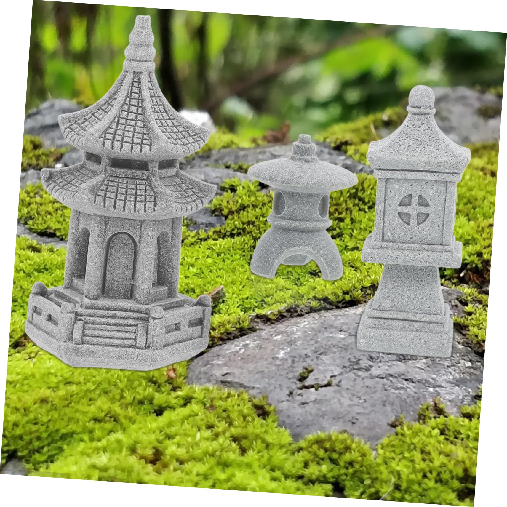 TOYANDONA 4 Sätze Garten Teilig Künstliche Bonsai Deko Garten Figuren Für Innen Und Außenbereich Modell Für Landschaft Und Dekoration 3 Stück * 4