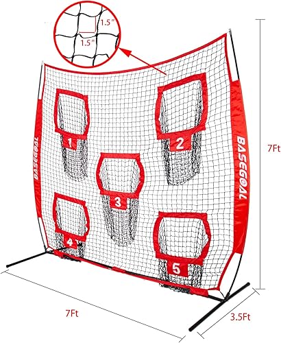 Miniatura 7 de Redes de fútbol para lanzar, objetivo de fútbol, equipo de entrenamiento de mariscal de campo con 5 bolsillos para mejorar la precisión del fútbol,