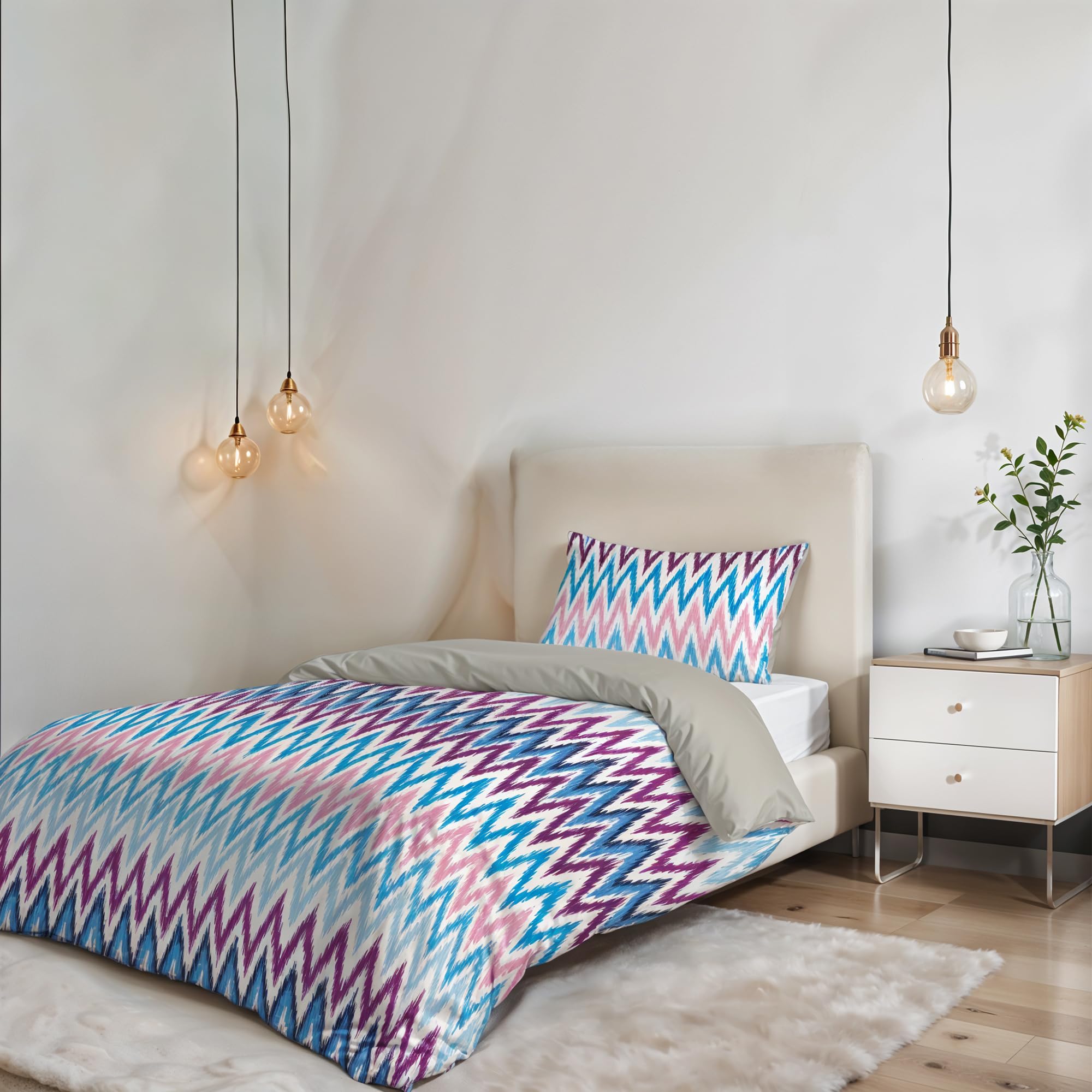 Italian Bed Linen Sogni e Capricci Fantasy Duvet Cover (Made in Italy), frequenze, single