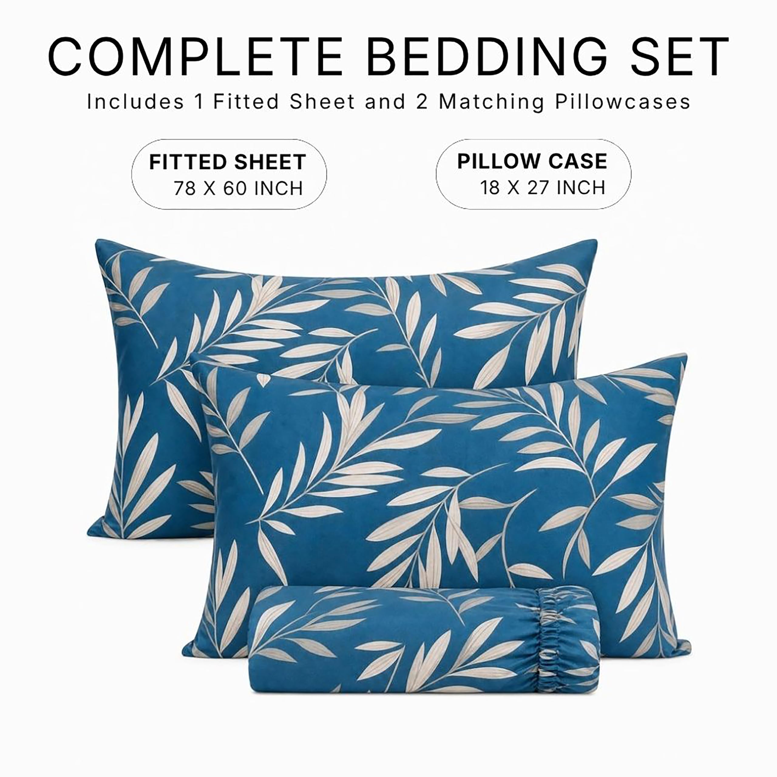 Salt Earth Queen Fitted Sheet - Cotton Feel & Deep Pocket -2