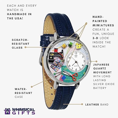 Miniatura 2 de Whimsical Gifts Colección de relojes de manualidades para mujer, punto de cruz, punto de cruz, diseño de ganchillo, novedad única y divertida, hecho