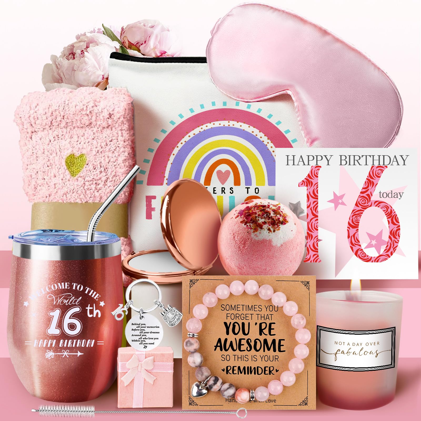 Cadeau d'anniversaire 16 ans pour filles, panier cadeau unique pour elle, meilleure amie, sœur, fille, nièce, petite-fille née en 2010
