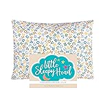 Little Sleepy Head Toddler Pillowcase, 100% Cotton & Hypoallergenic Pillow Case for Toddler Pillow, Snug Fit Envelope Pillowcase, 13x18 Pillowcase, Pilllow Sold Separately (Sunshine Alphabet)