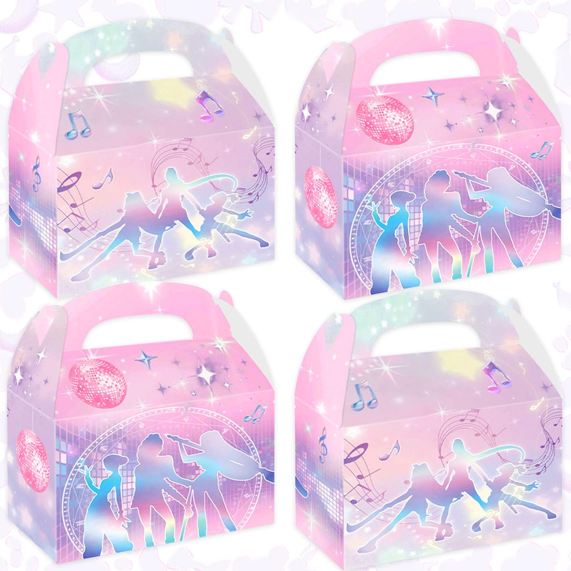 LaVenty Cool Girl Party Favors Bags Popcorn Boxes Treats Goodies Candy Boxes 70s Sprinkle Party Supplies for Wedding Bachelorette Bridal Shower Birthday 12 PCS