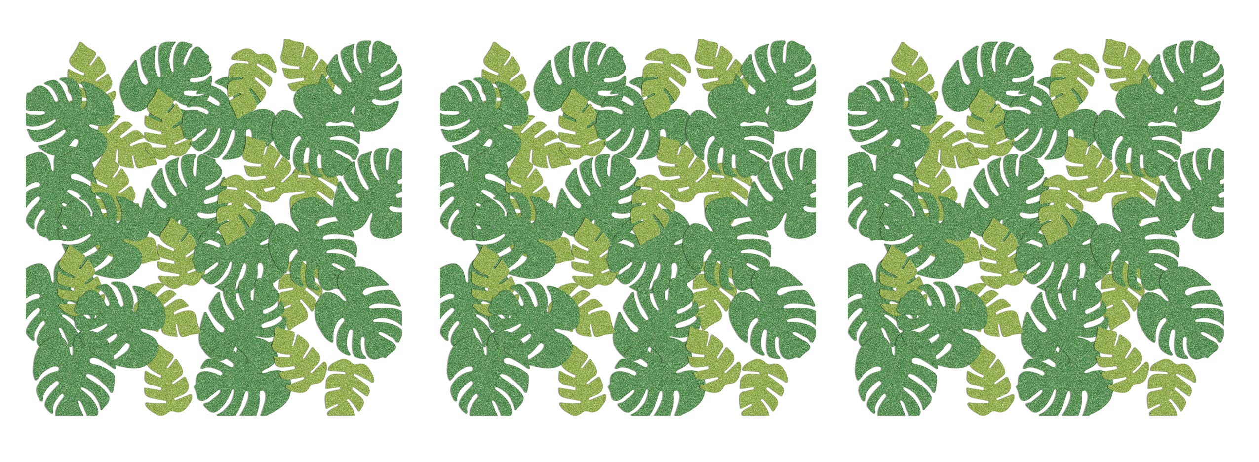 Beistle 53781 1.5 Ounces Sparkly Tropical Monstera Palm Leaf Paper Confetti Tischdekoration mit Hawaii-Motiv, für Geburtstage, Junggesellinnenabschiede, Hochzeiten, Luau-Partys, Papier, Grün/Hellgrün