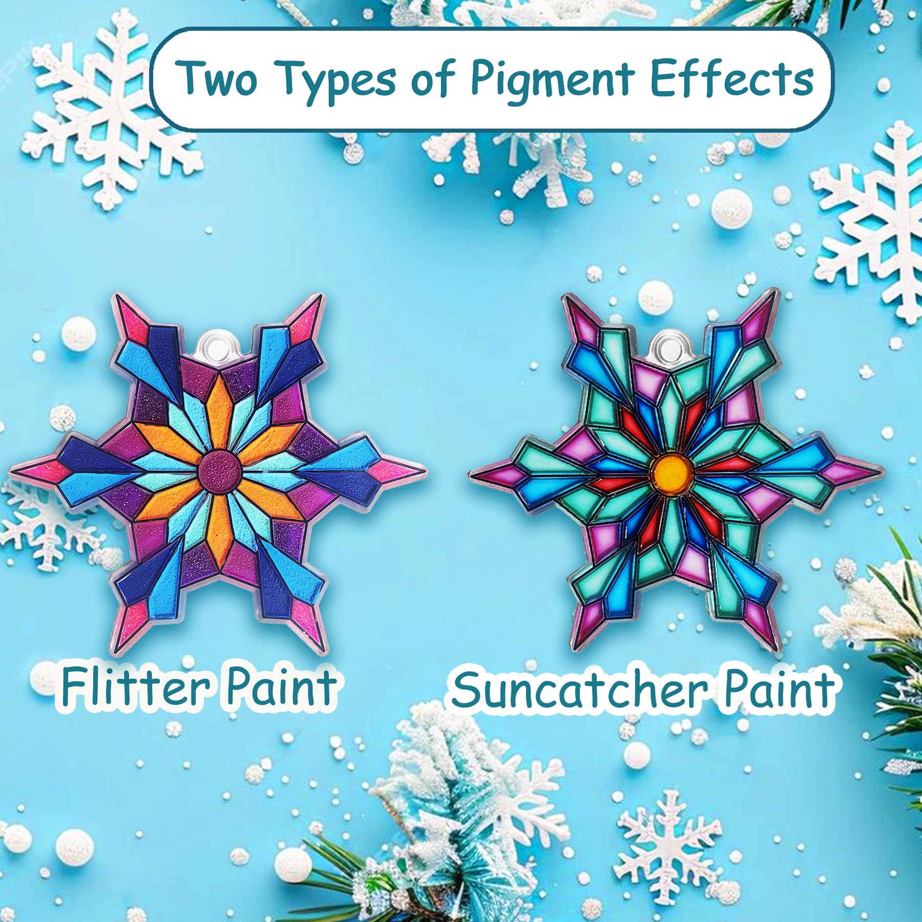 Amazon.com: 30 Sets Winter Snowflake Suncatchers Craft Kits DIY