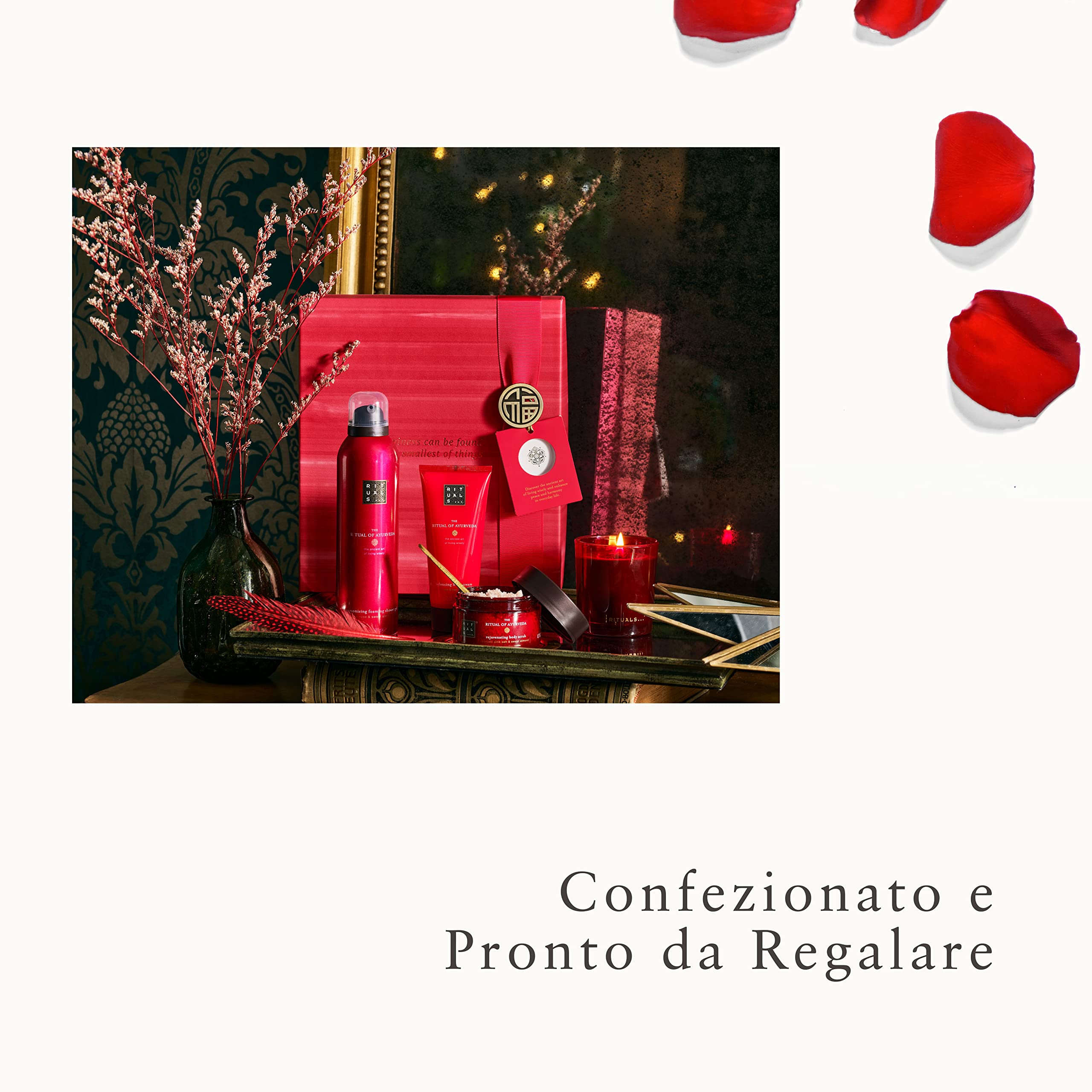 RITUALS Confezione Regalo Donna di The Ritual of Ayurveda, Media - Con Rosa Indiana e Olio di Mandorle Dolci - Proprietà Lenitive e Nutrienti