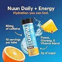 Vista 19 de Nuun Energía: cafeína, vitaminas B, ginseng, tabletas de bebidas electrolíticas, sabores mixtos, 40