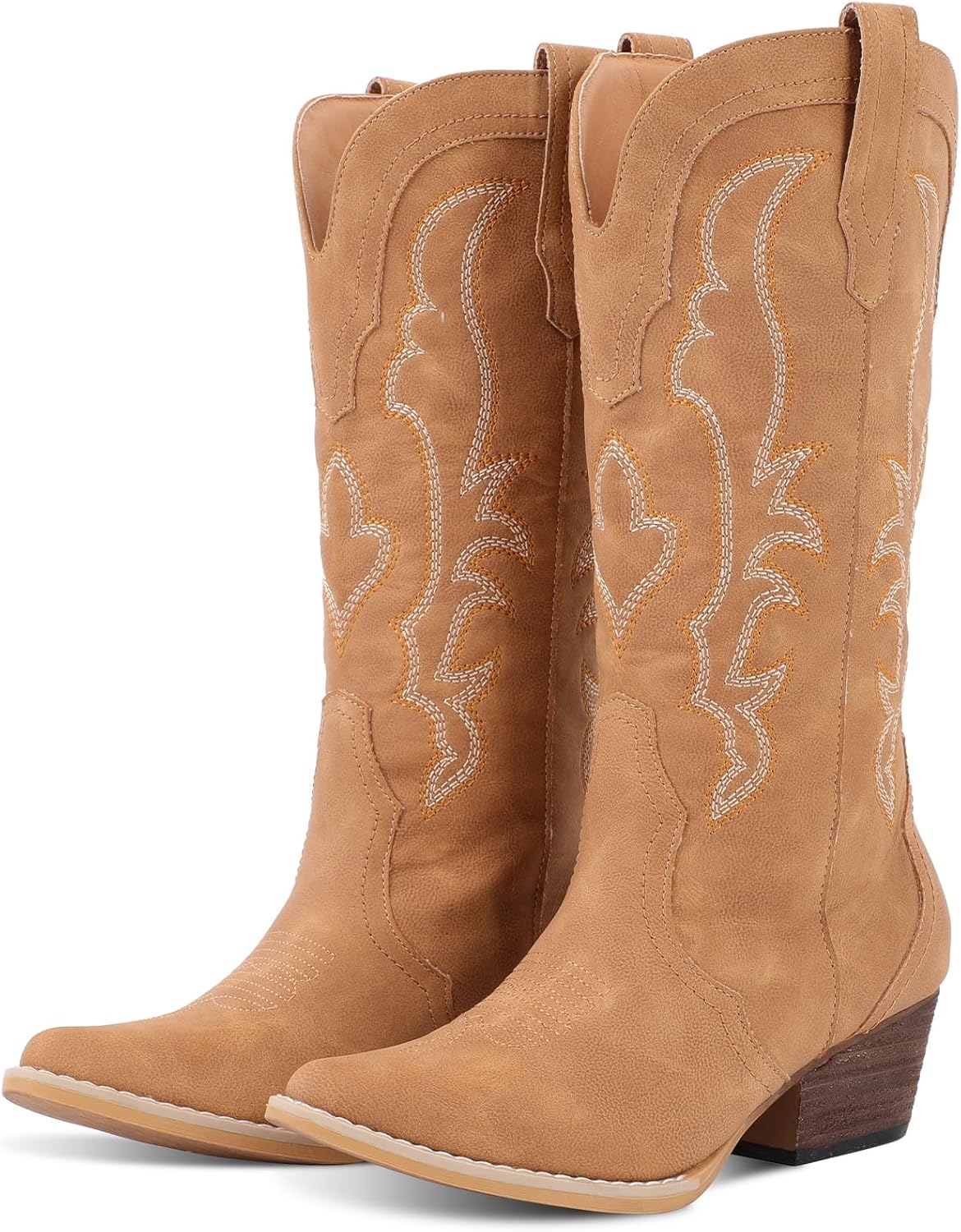 RLW Cowboy Boots for Women Classic Western Style Women’s Cowgirl Boots with Comfortable Pointed Toe