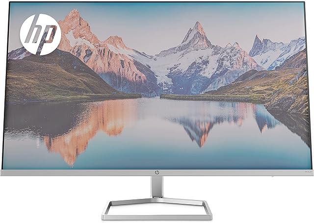 HP M32f Ultraslim Monitor 31.5 Inch, Full HD 1080p, 7ms Response Time, 2x HDMI, 1x VGA, Anti Glare, Blue Light Filter, Flicker Free, HP Eye Ease with Eye Safe Certification, Silver and Black