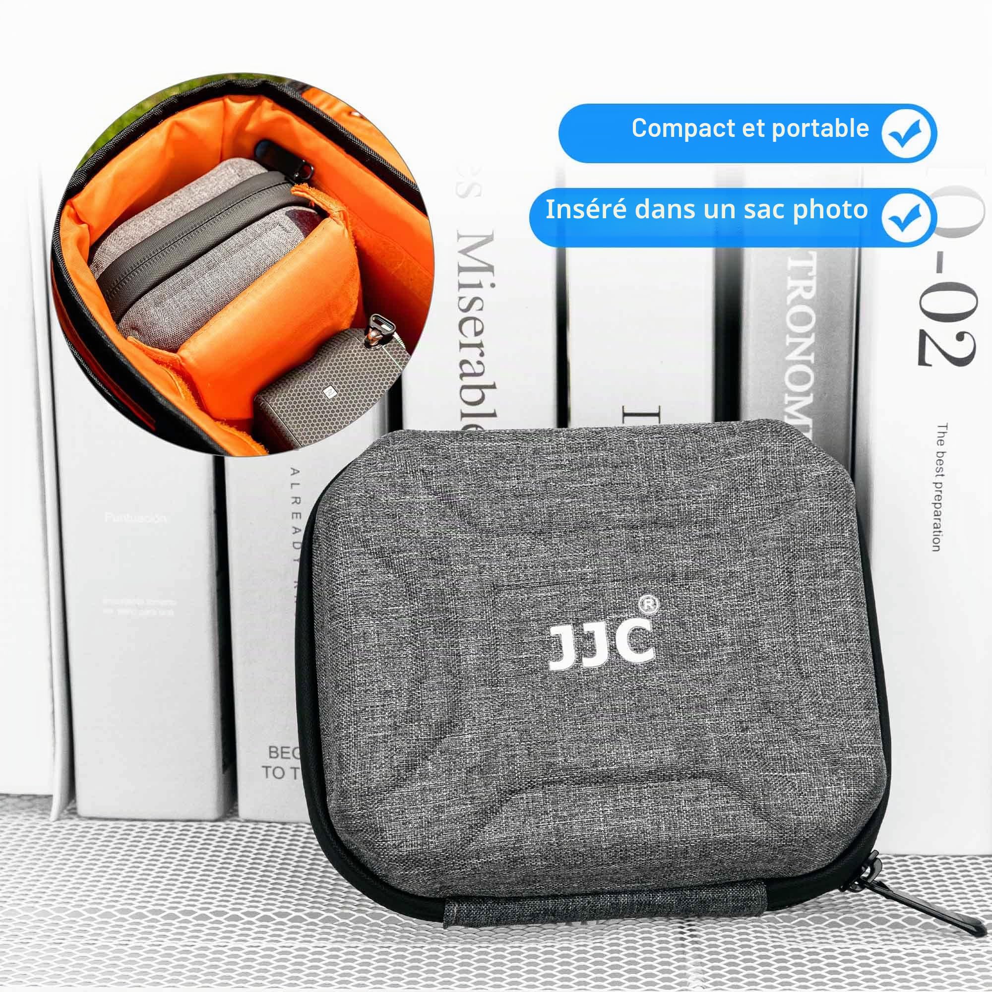 JJC Étui étanche pour 10 filtres Ronds de diamètre jusqu'à 95 mm - Doublure de Protection pour Filtre - Pochette de Transport avec Chiffon de Nettoyage en Microfibre
