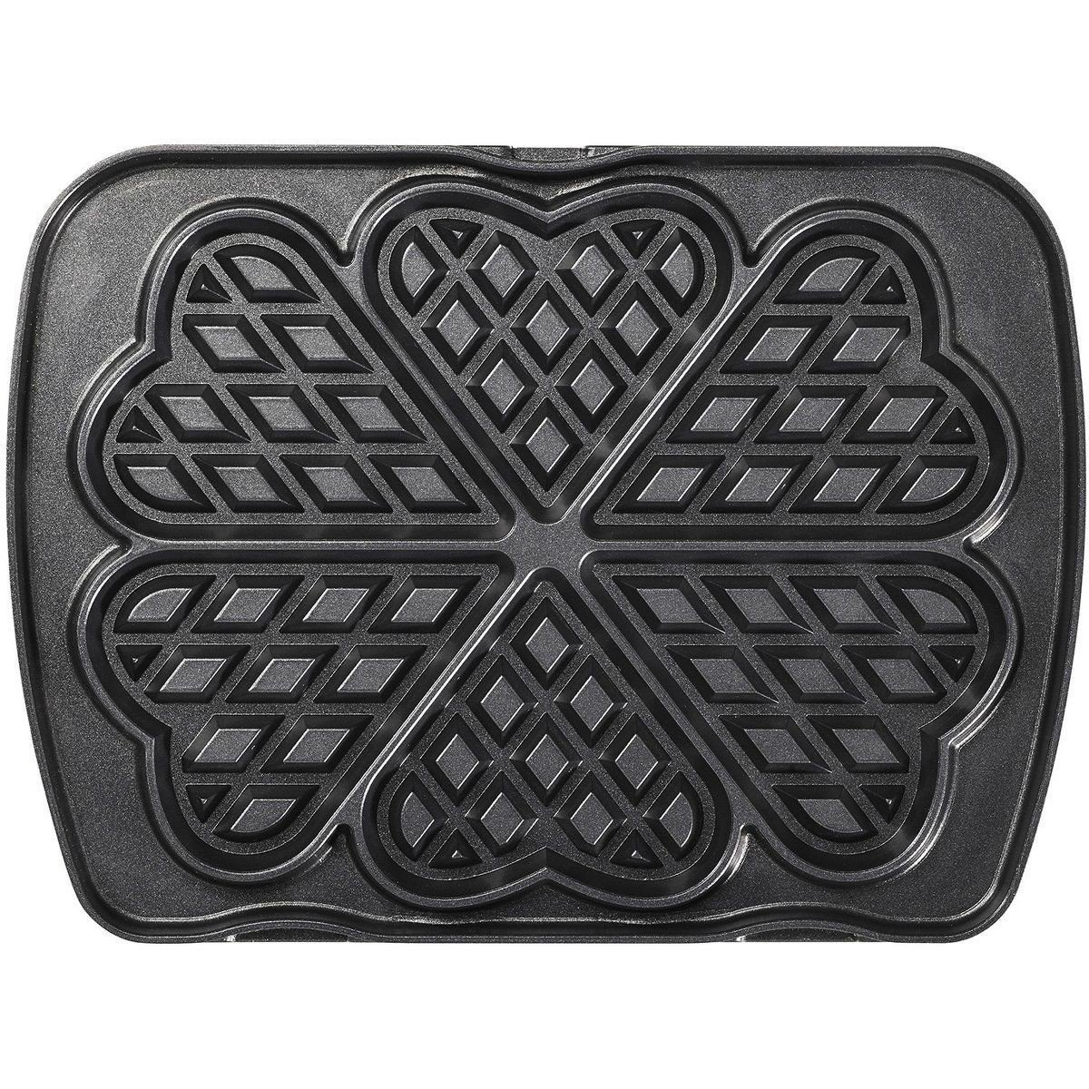 Lagrange Juego de placa gofres corazón para gofrera Premium negro