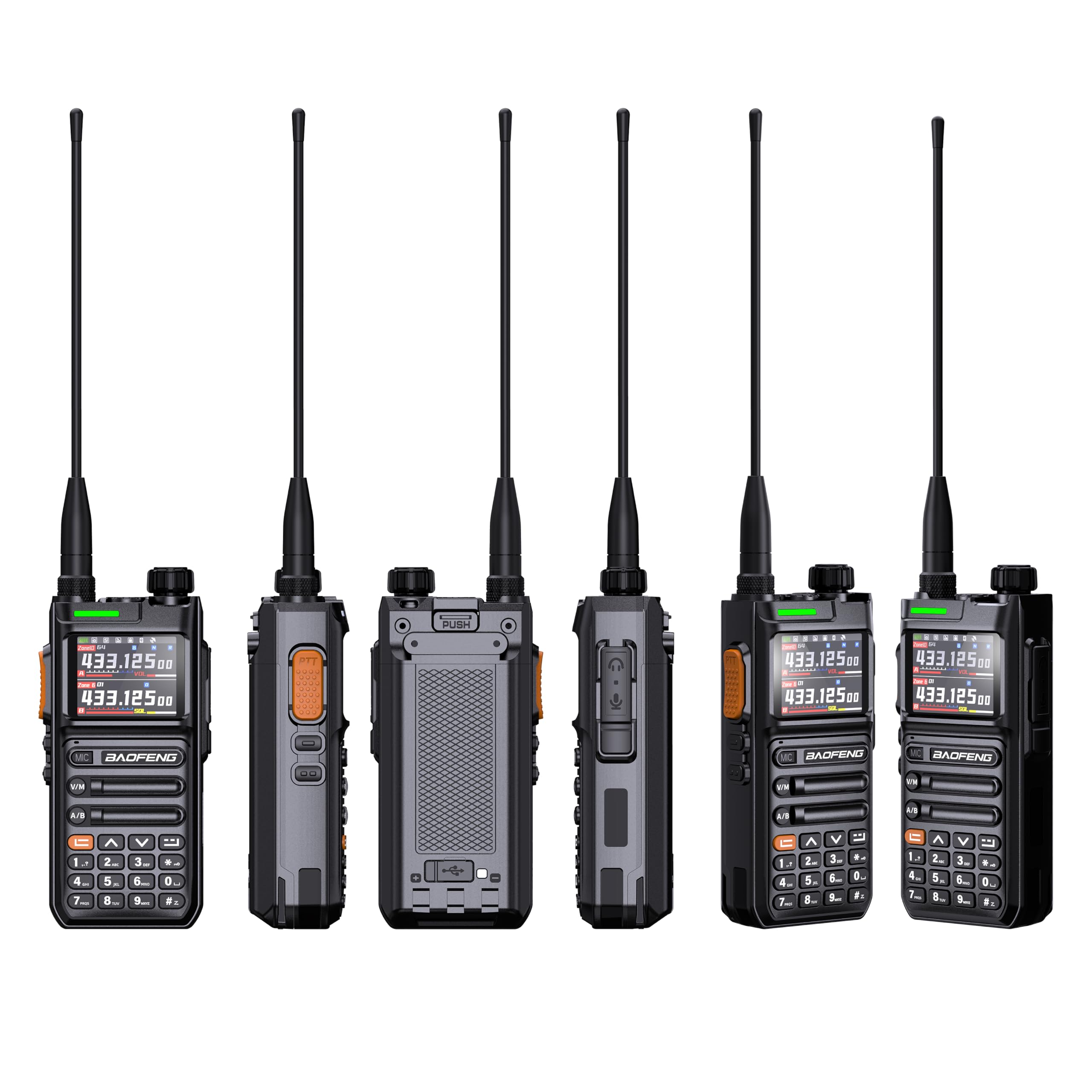 Baofeng UV26 Walkie Talkie GPS APSR Multi Banda Bluetooth Programación Grabación Inalámbrica Frecuencia de Copia Tipo C Largo Alcance Dos Vías
