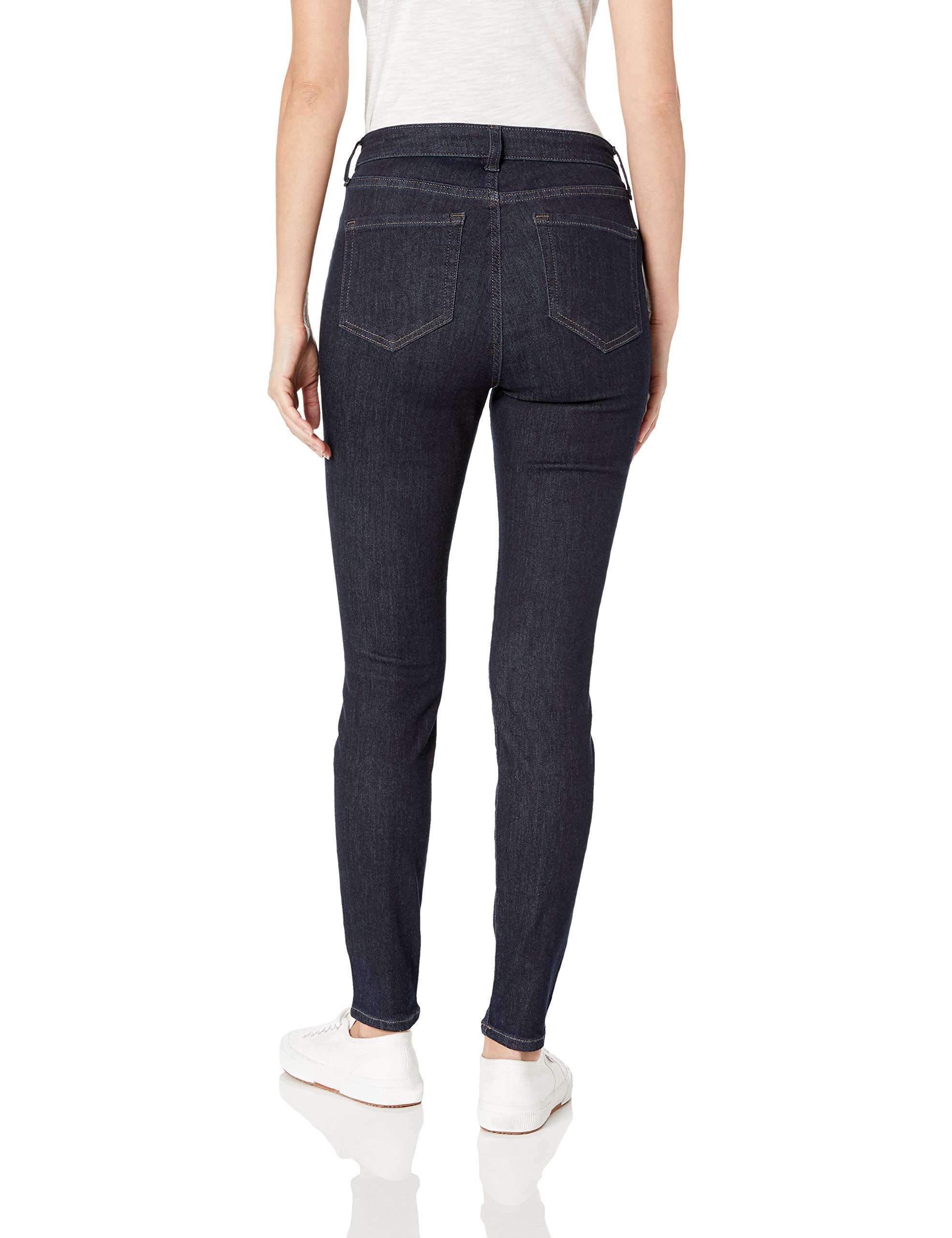 Amazon Essentials Women's HighRise Skinny Jean, Black Rinse, 2