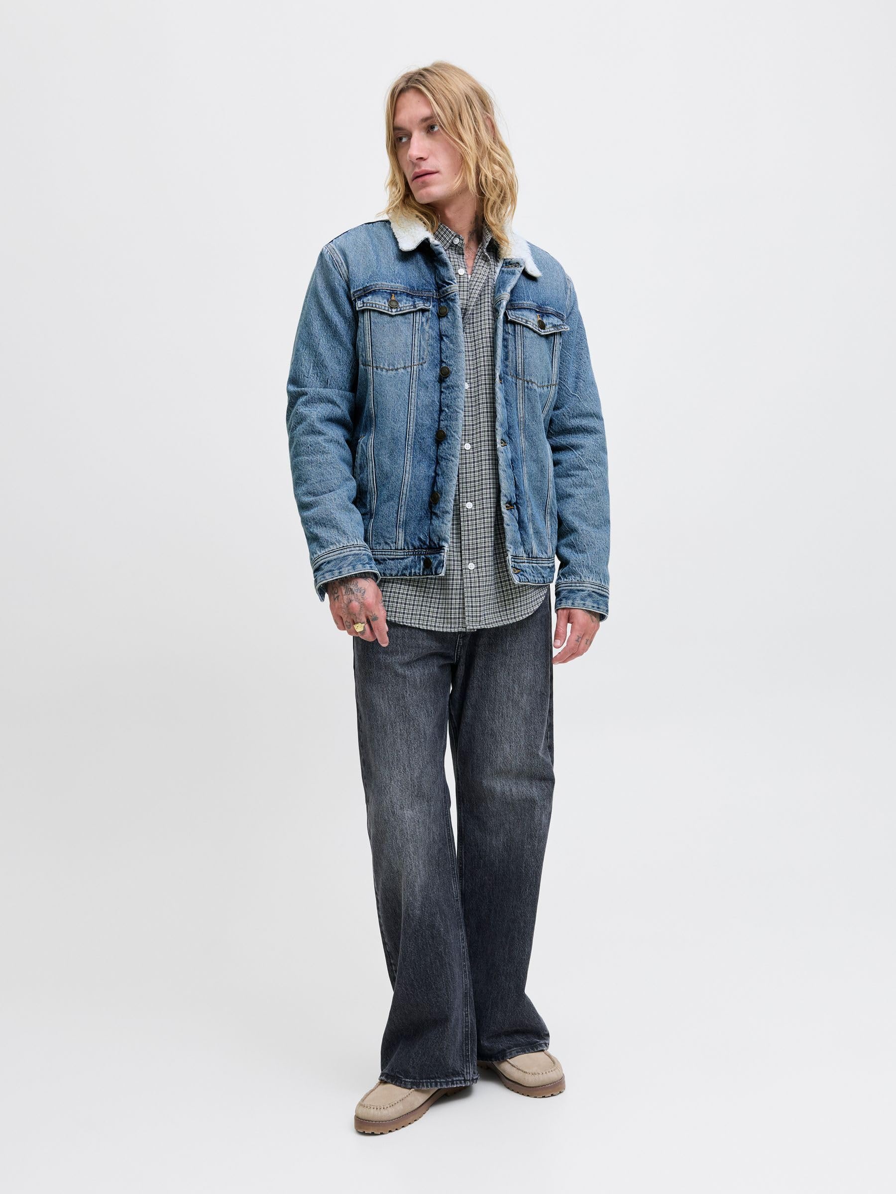 JACK & JONES Jjijean Jjjacket W. Sherpa Sq 024 Sn Jjijean Jjjacket W. Sherpa Sq 024 Sn Hombre (Pack de 1)