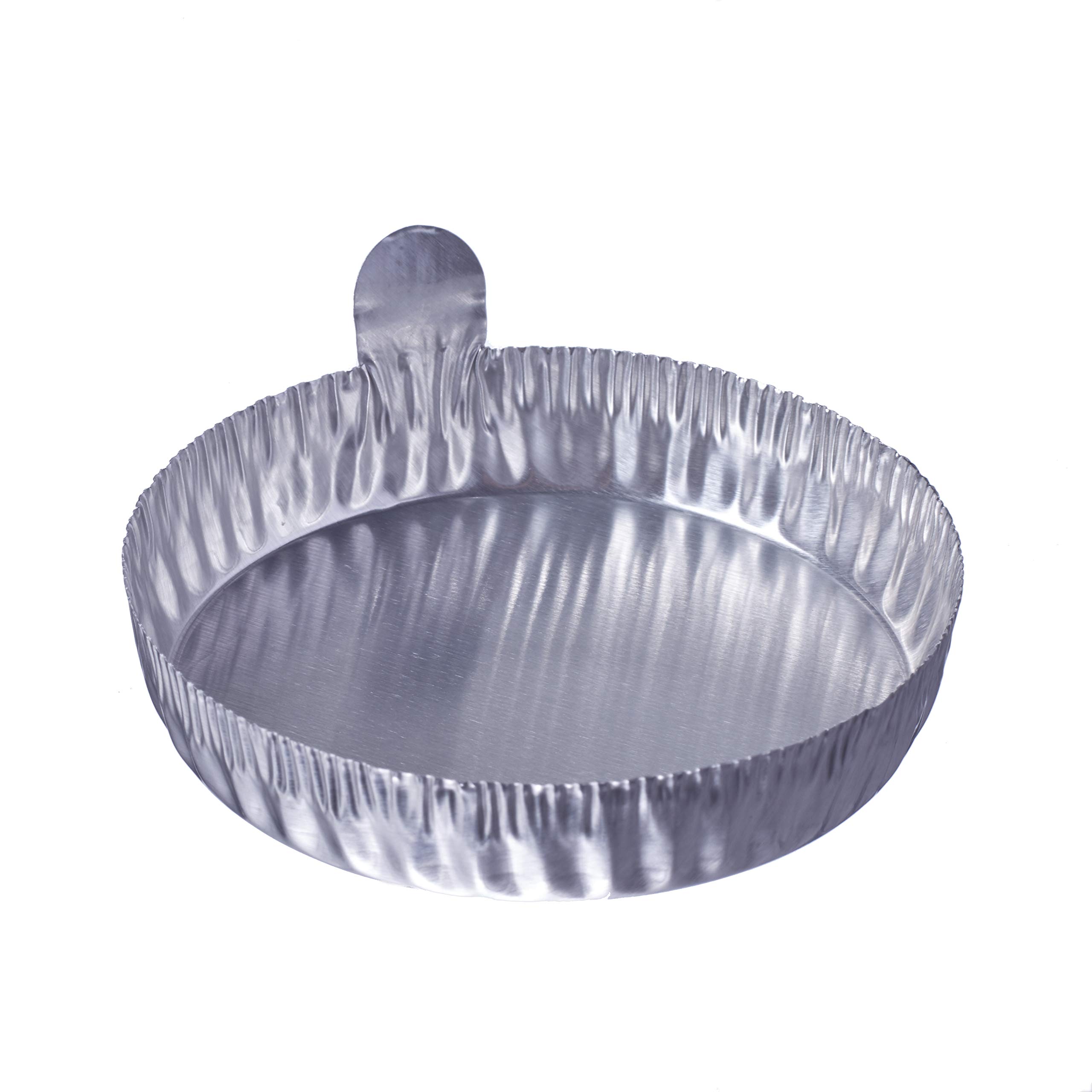Dyn-A-Med 80065L Aluminum Disposable Weighing Dish, with Crimped Sides and Tab, 70mm ID (Pack of 100)