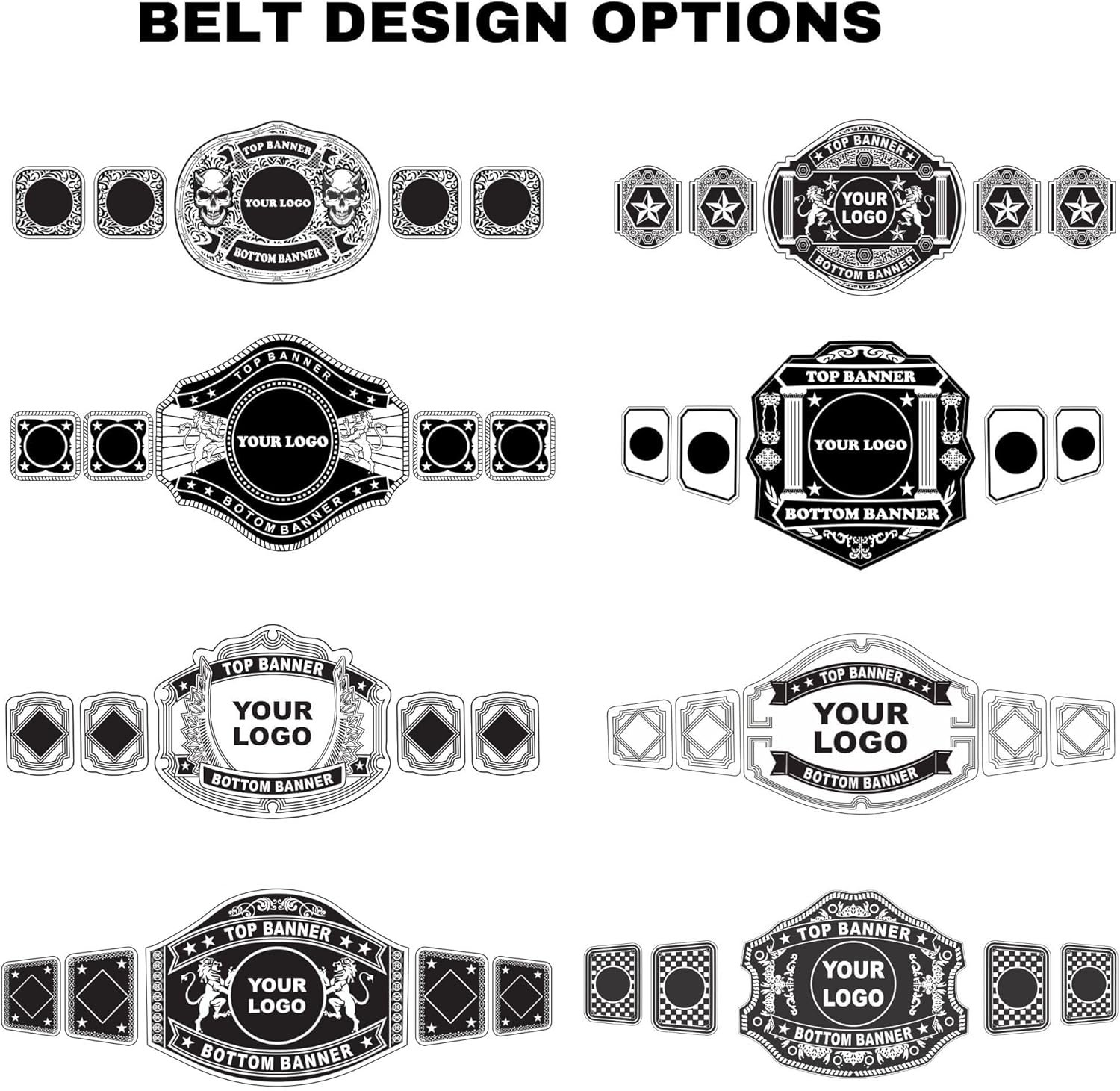 HANDSY Customizable Championship Belt - Personalized Custom Wrestling Belt - Custom Championship Belts for Award Sports Events