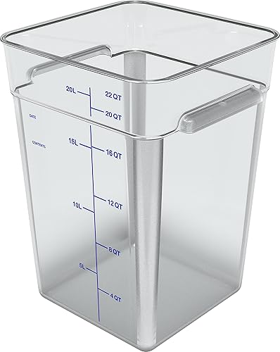 Miniatura 5 de Carlisle FoodService Products Squares - Recipiente cuadrado para almacenamiento de alimentos con diseño apilable para catering, bufés, restaurantes,
