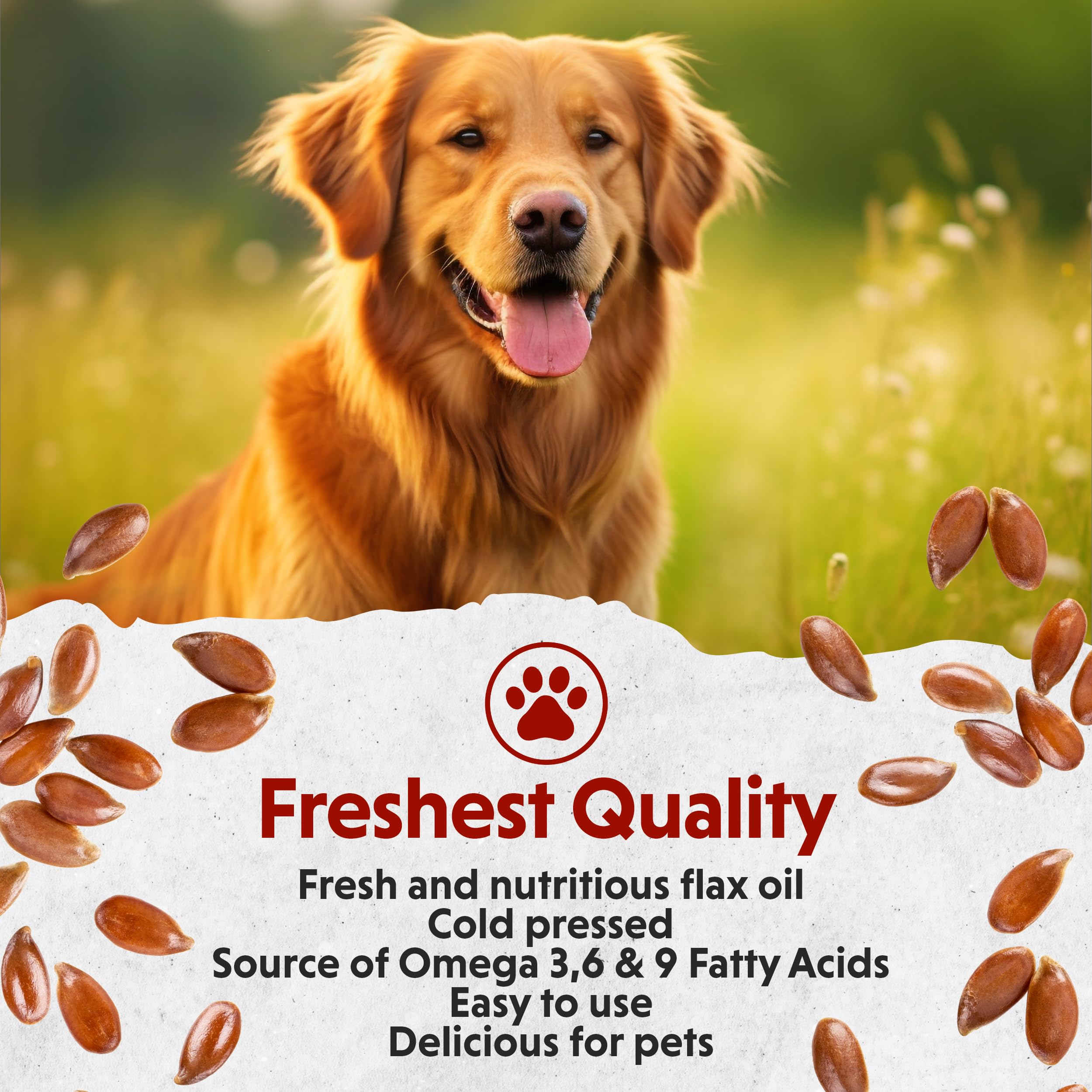 Barlean's Flaxseed Oil for Animals, Pet Essential Liquid Omega 3 Fatty Acids Cat and Dog Oil Supplements for Skin and Coat, Omega 3 for Dogs, Cats and Other Pets, 12 oz — Amazon image 3