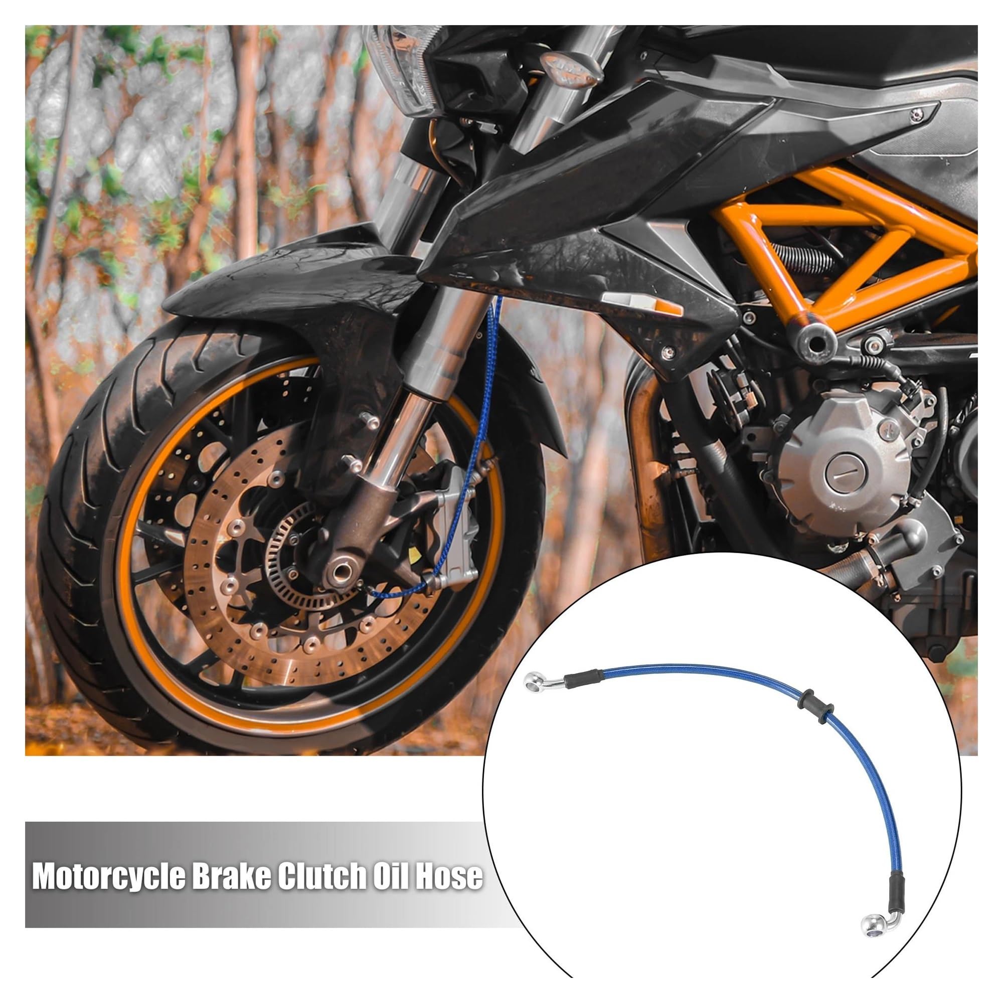 Moto Tubo Freno Tubo Flessibile Olio Frizione Freno Moto Tubo Freno Universale Blu Intrecciato In Acciaio Inossidabile Rinforzato Idraulico Da 40 Cm (Size : 1900mm)